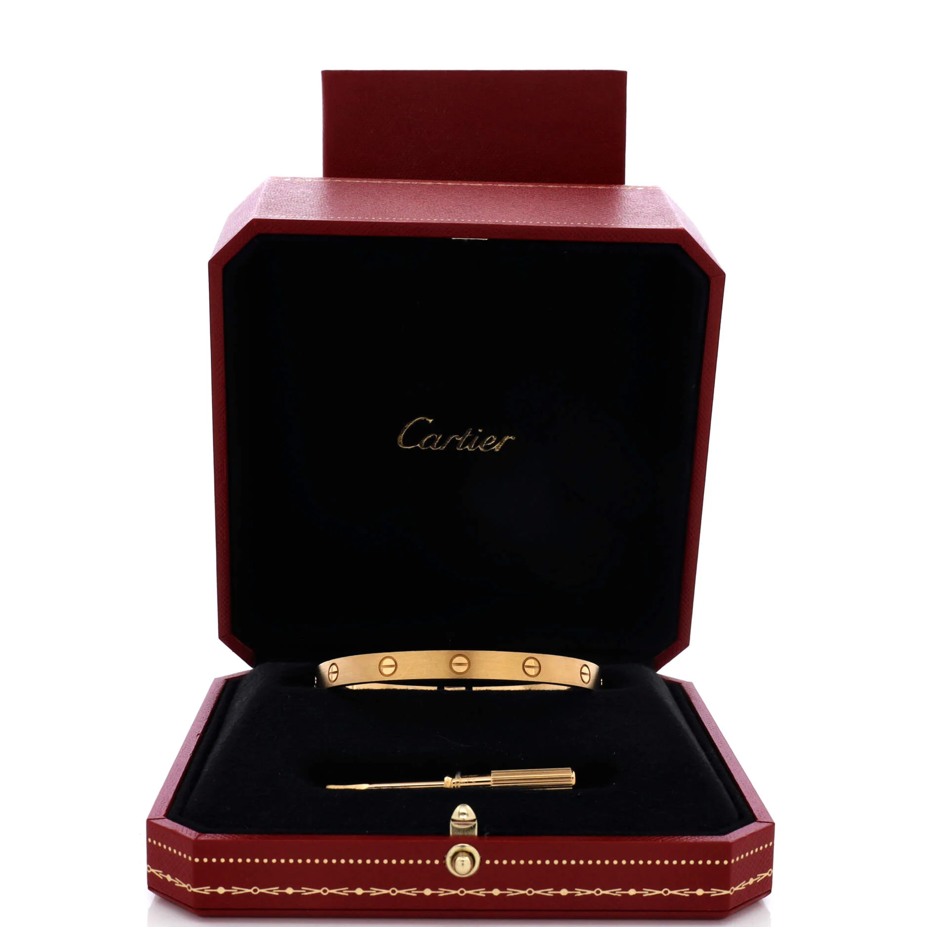 Love Bracelet Brushed 18K Yellow Gold 18 - Image 2