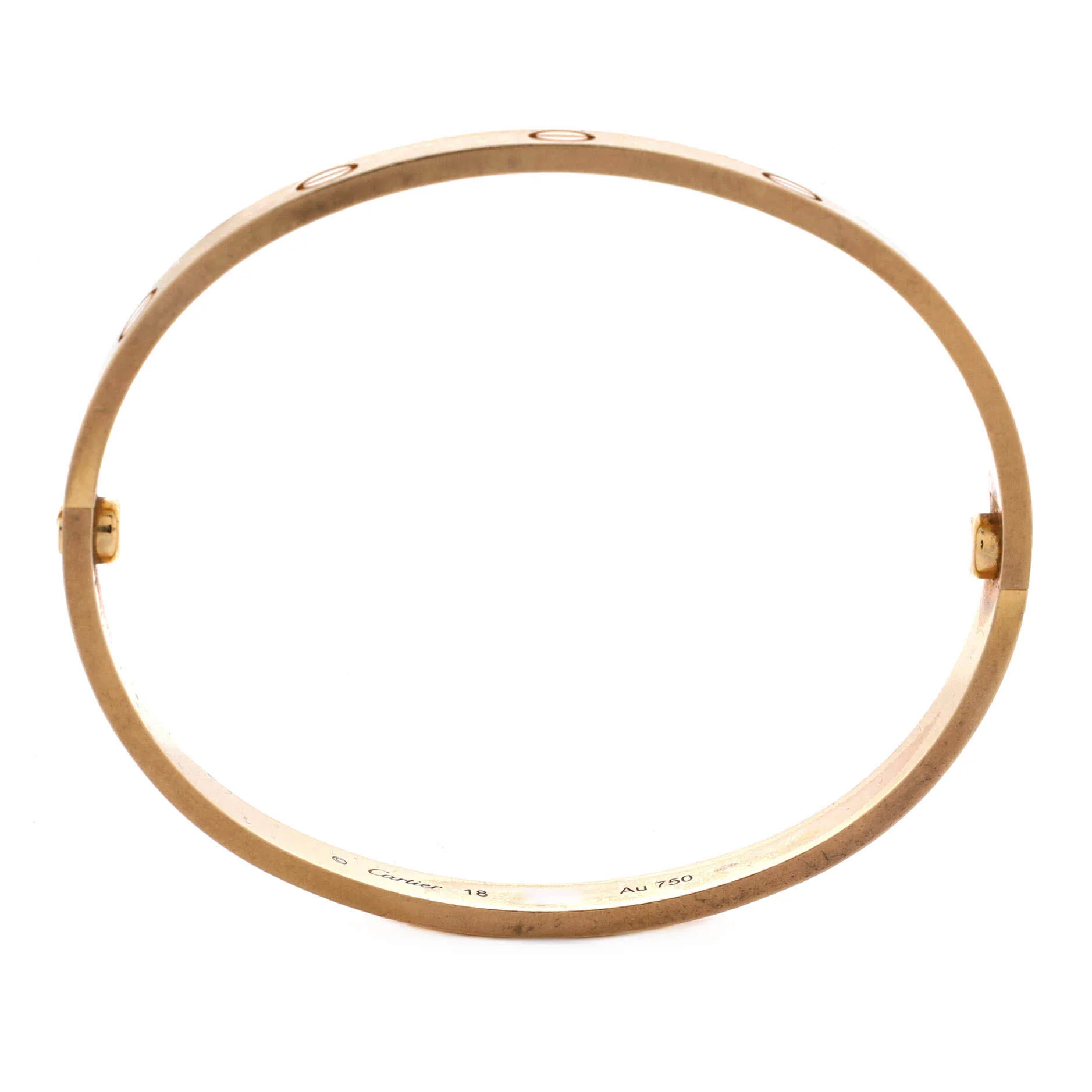 Love Bracelet Brushed 18K Yellow Gold 18 - Image 3