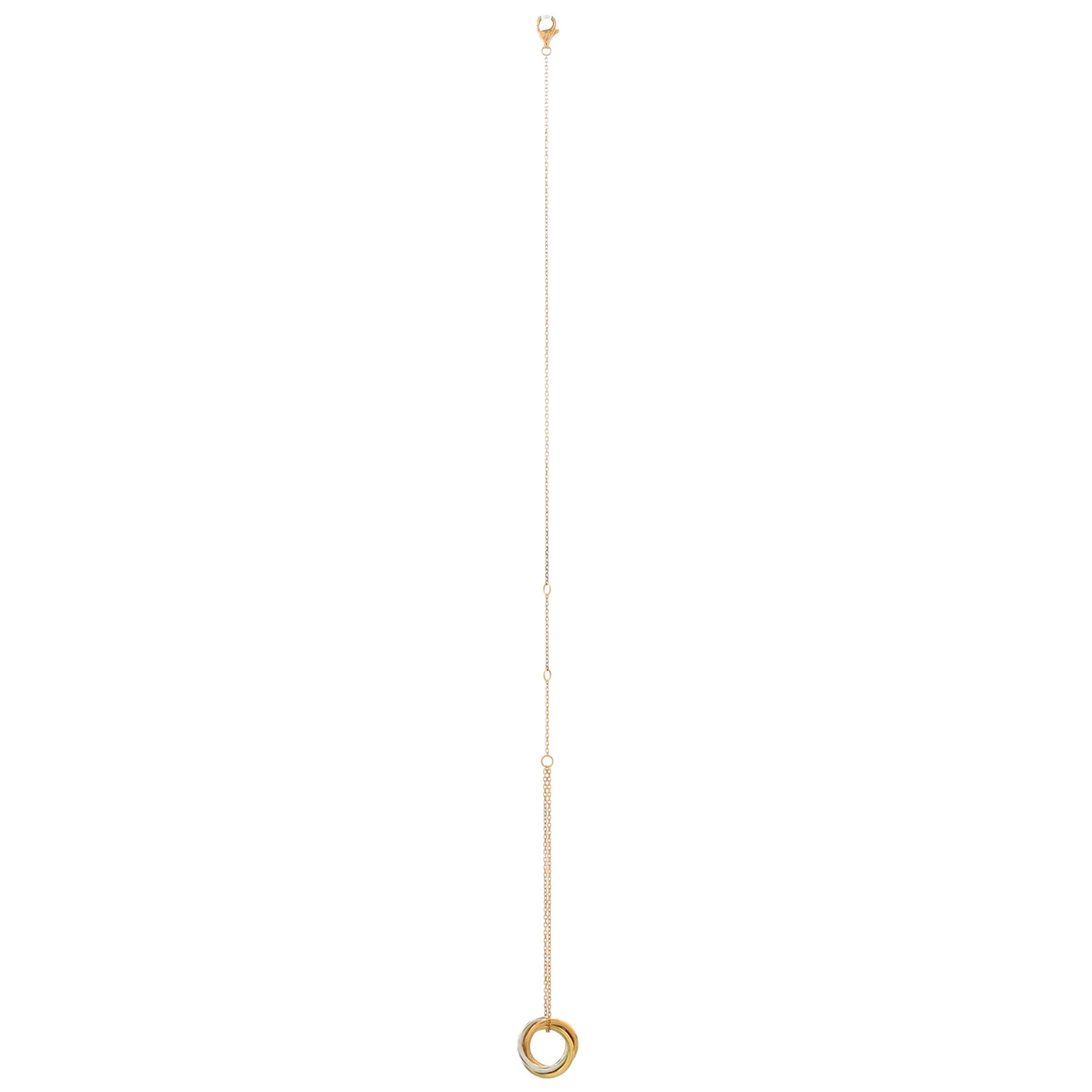Trinity Chain Bracelet 18K Tricolor Gold and Diamonds - Image 2