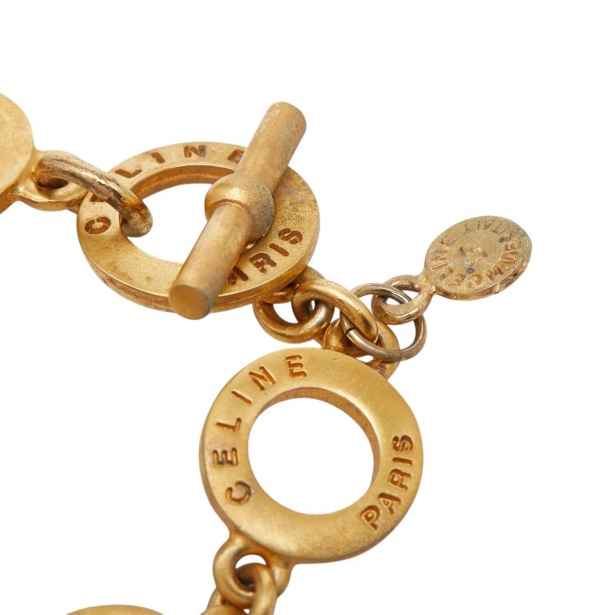 Leaf Motif T-Bar Bracelet Gold - Image 5