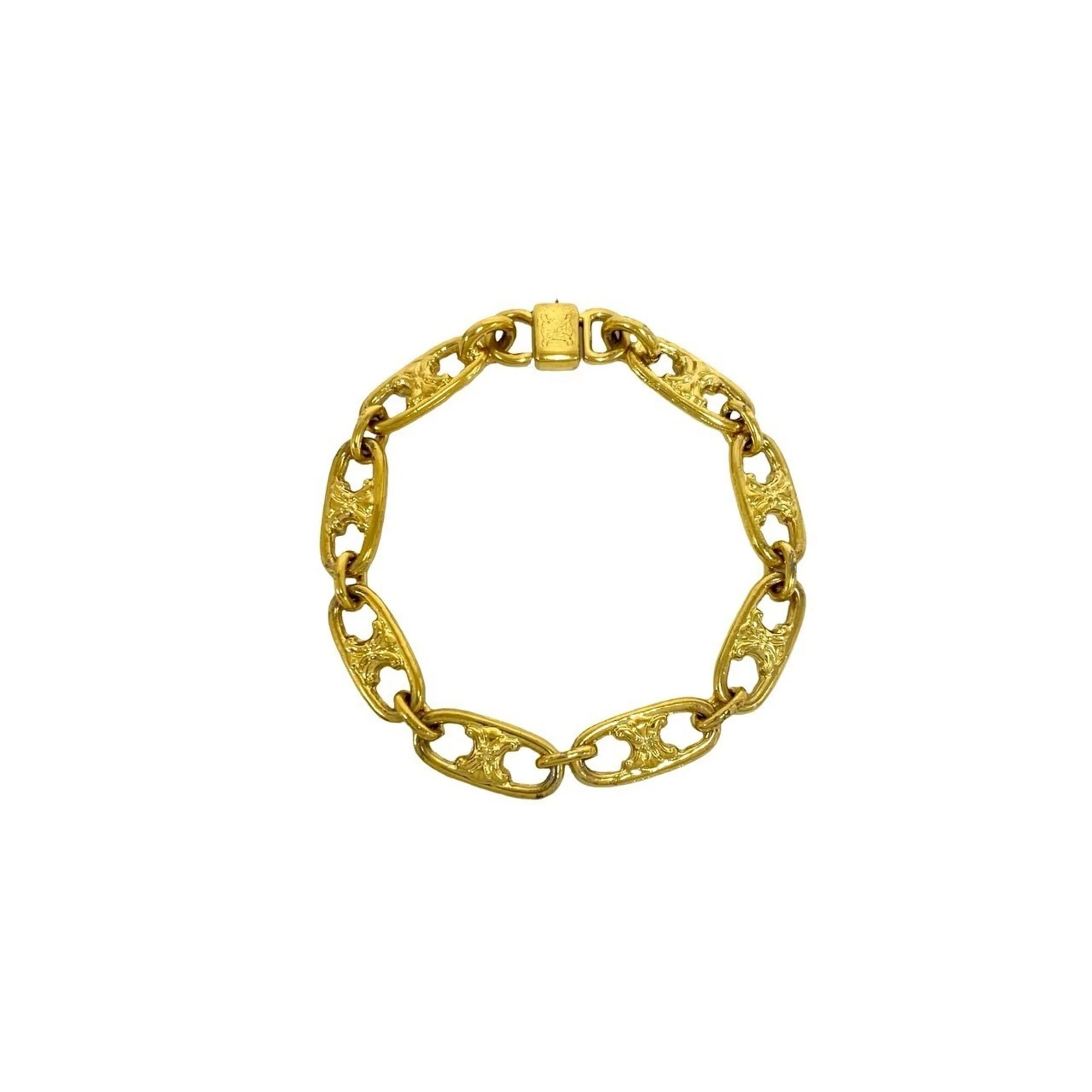 Vintage Triomphe Chain Bracelet Gold