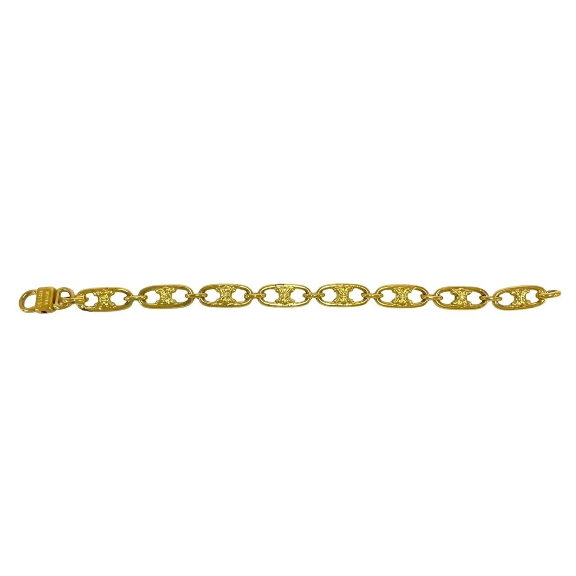 Vintage Triomphe Chain Bracelet Gold - Image 6