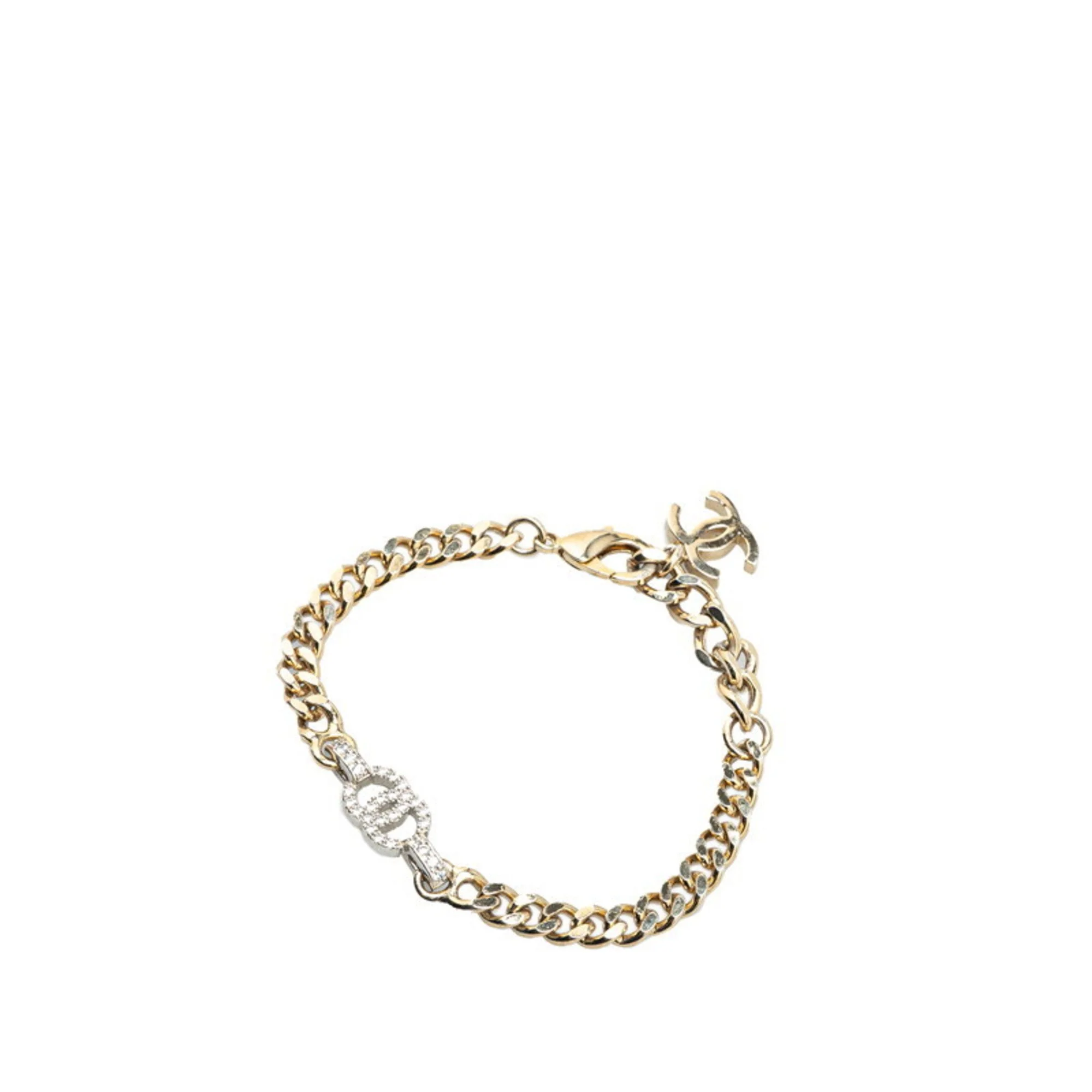CC Logo Chain Bracelet Silver-Tone Metal - Image 2