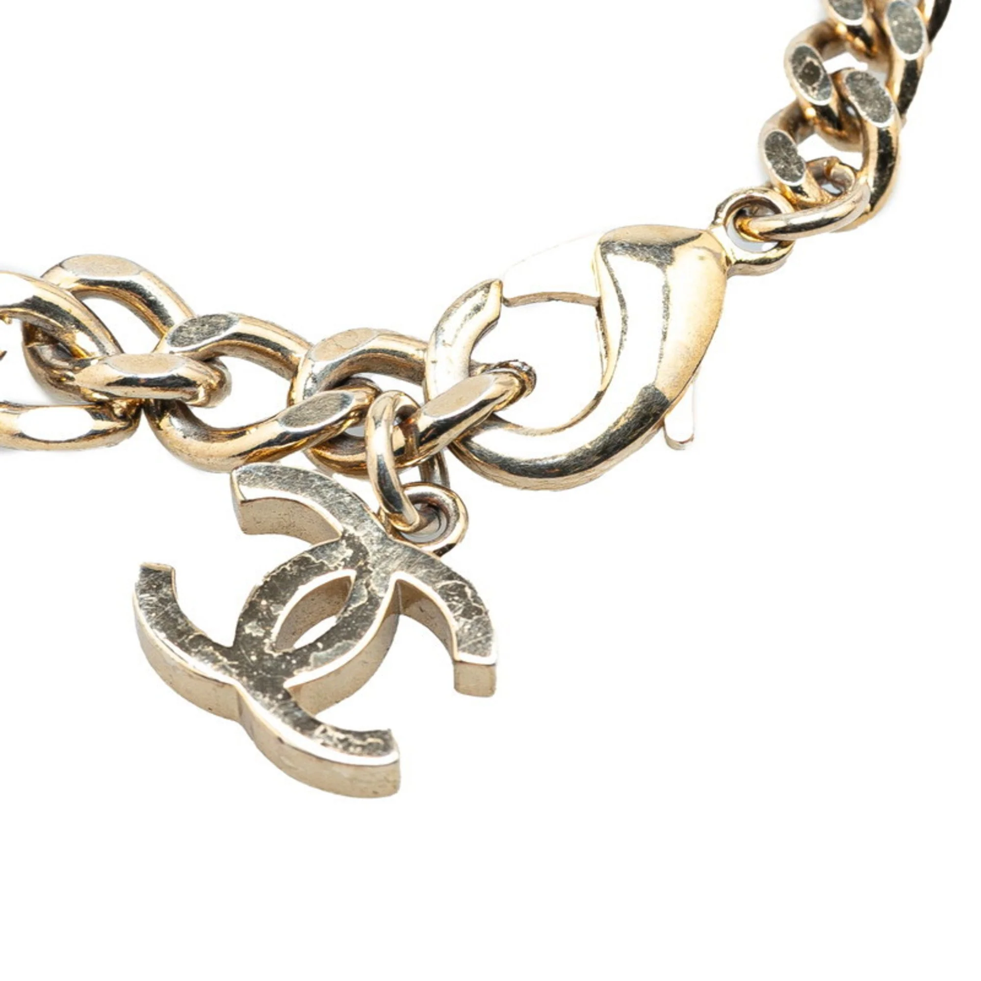 CC Logo Chain Bracelet Silver-Tone Metal - Image 5