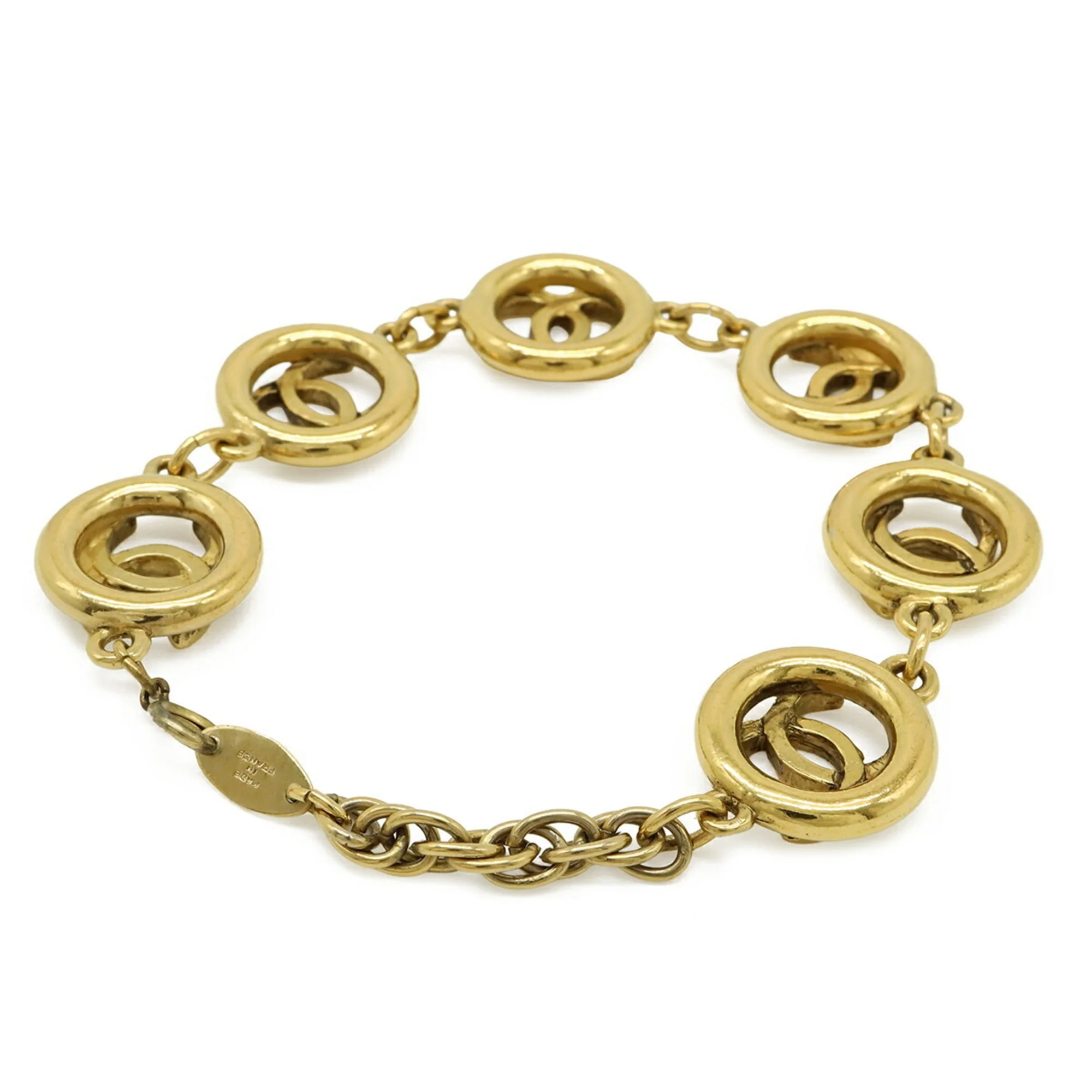 CC Logo Chain Circle Bracelet Metal - Image 3