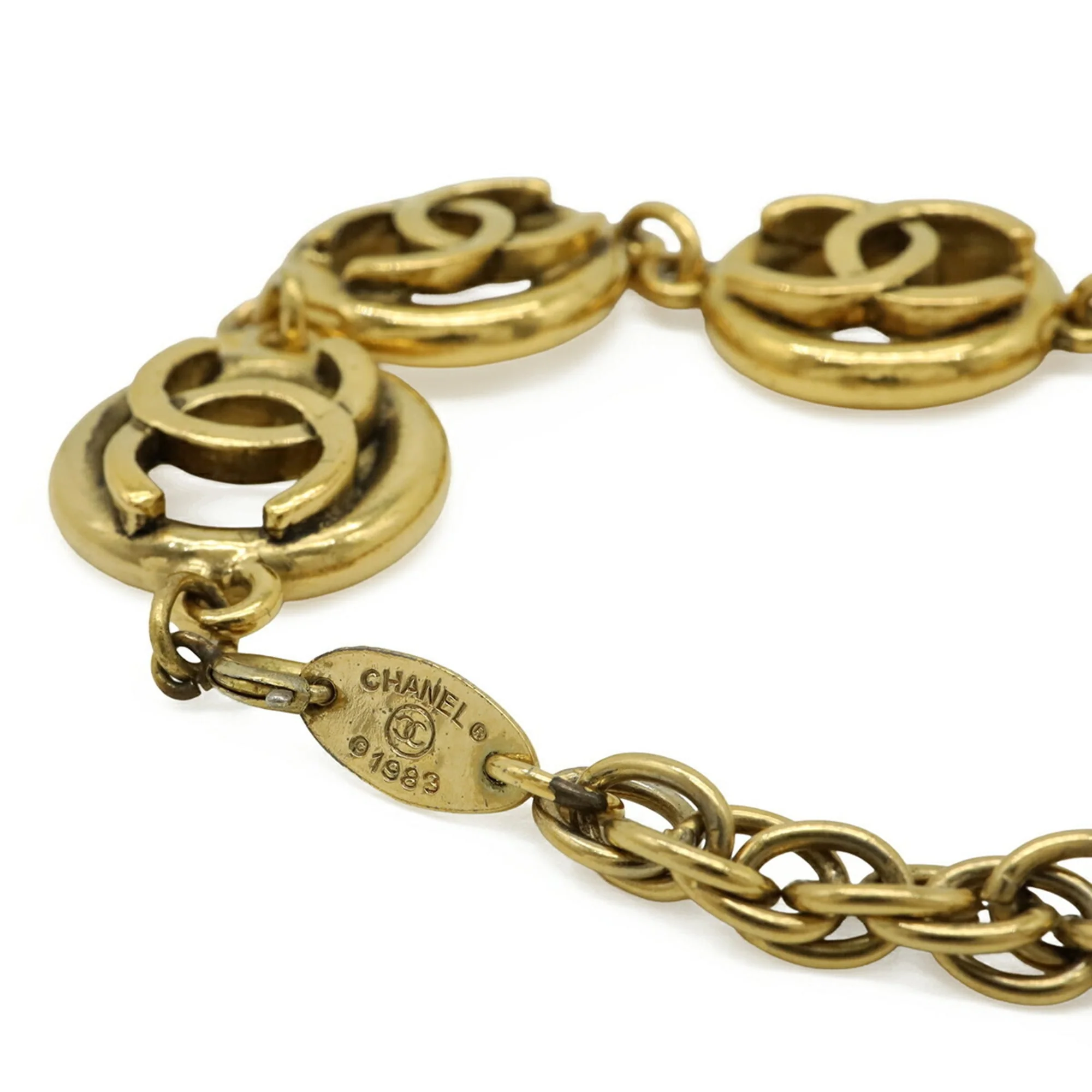 CC Logo Chain Circle Bracelet Metal - Image 6