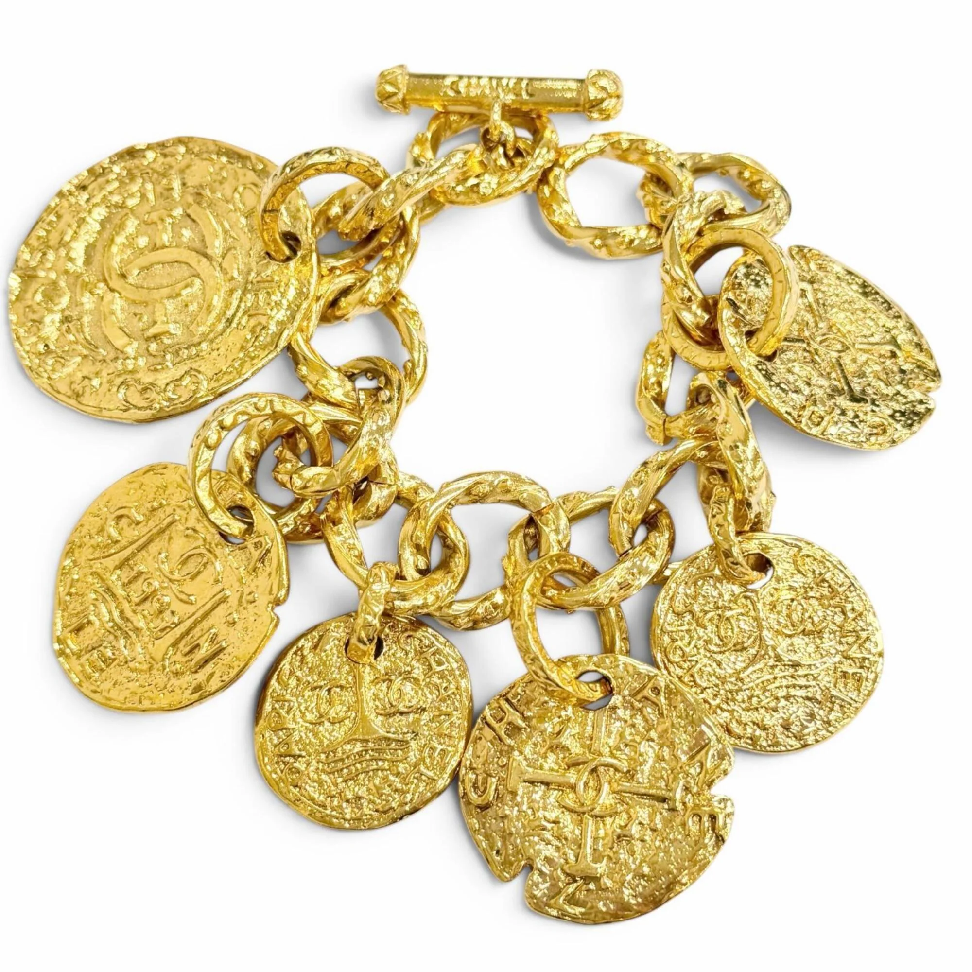 CC Logo Chain Medal Bracelet Metal