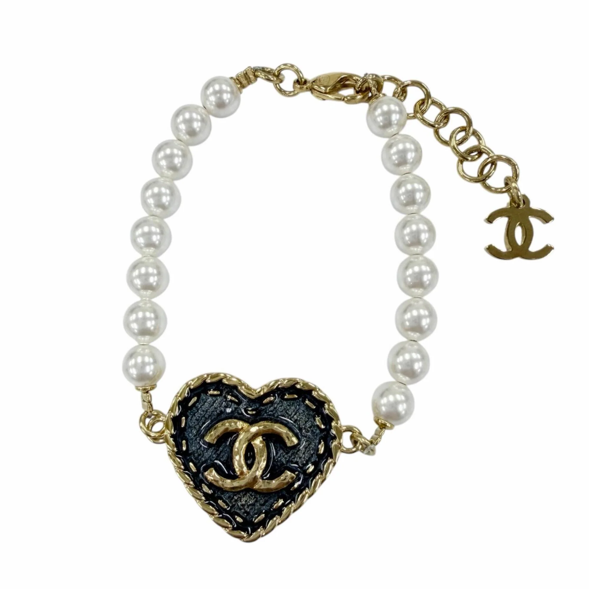 CC Logo Heart Bracelet Metal