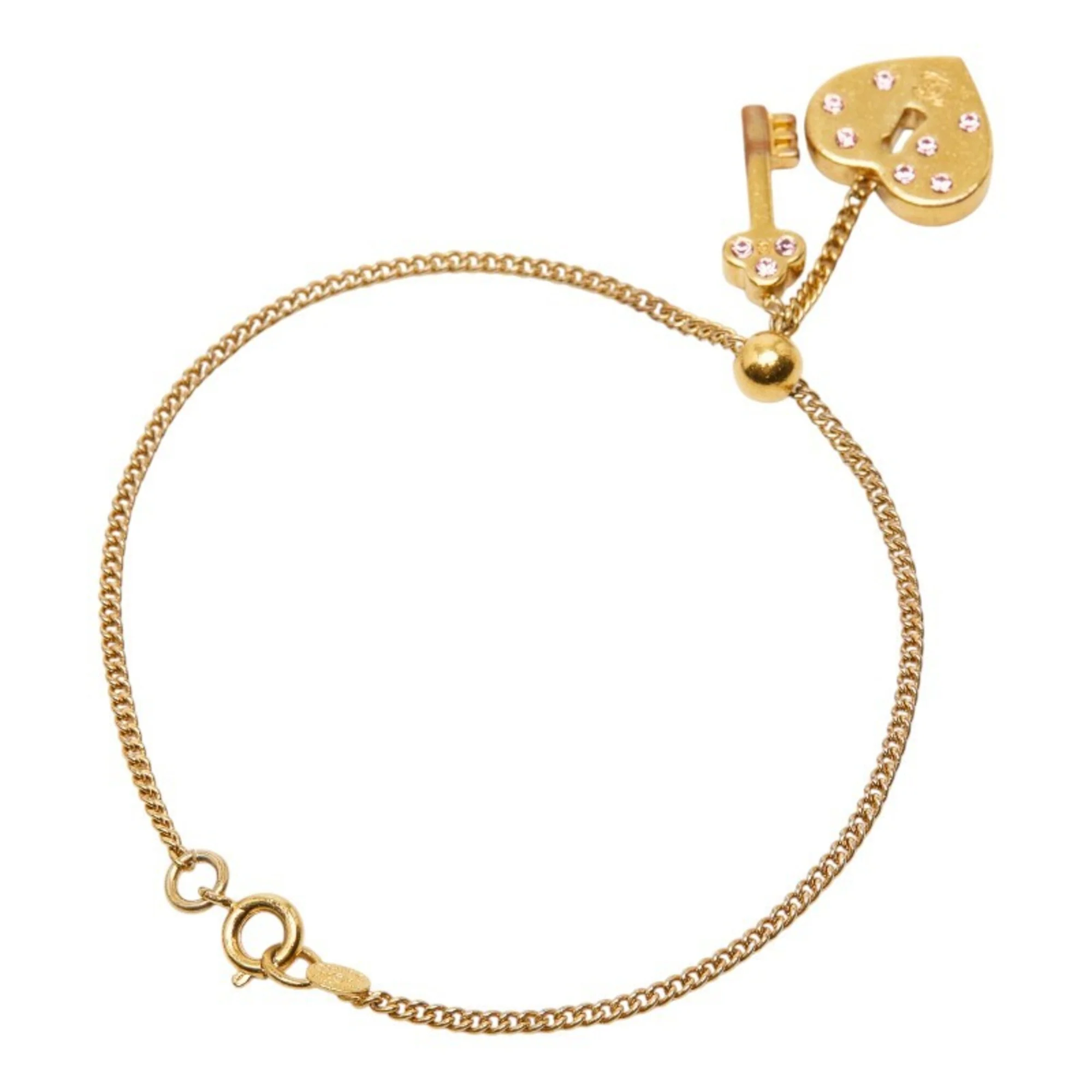 CC Logo Heart Key Bracelet Metal - Image 2
