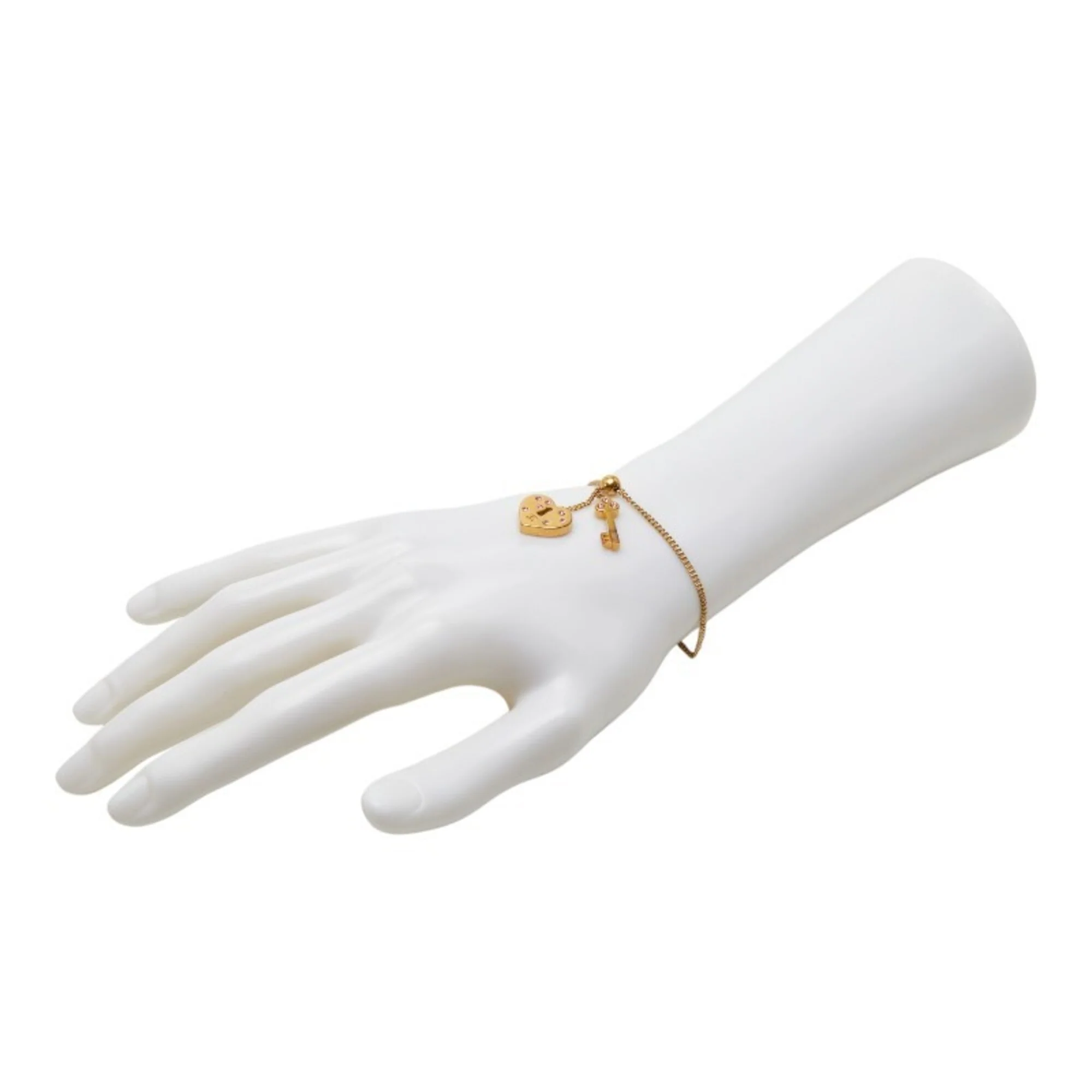 CC Logo Heart Key Bracelet Metal - Image 6