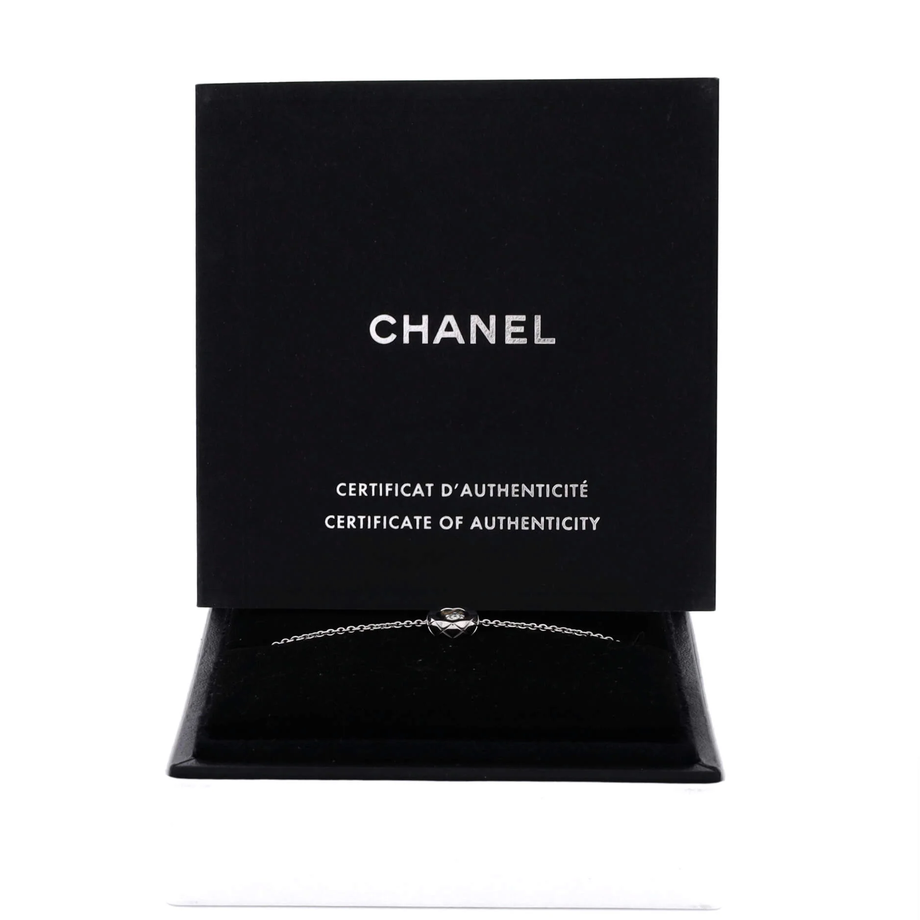 Coco Crush Letters Bracelet 18K White Gold with Diamond - Image 2