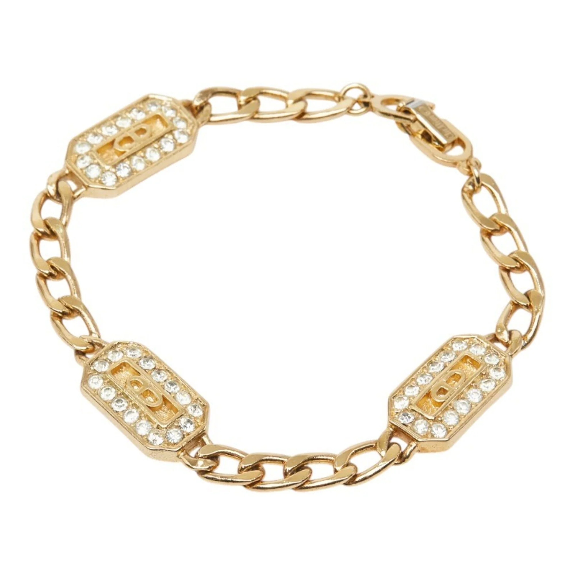 Bracelet Gold Plated and Rhinestone