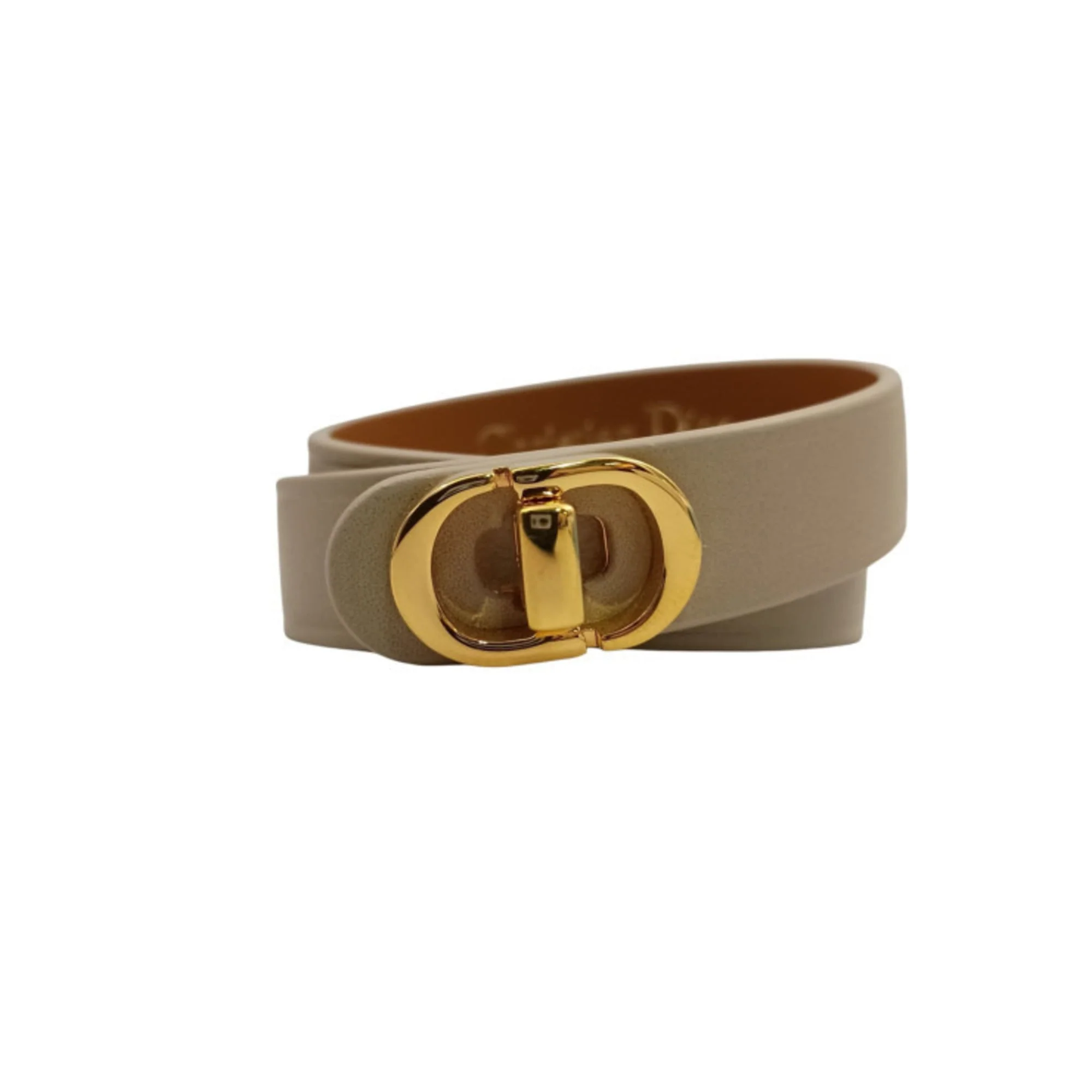 Bracelet Leather Double Wrap Beige