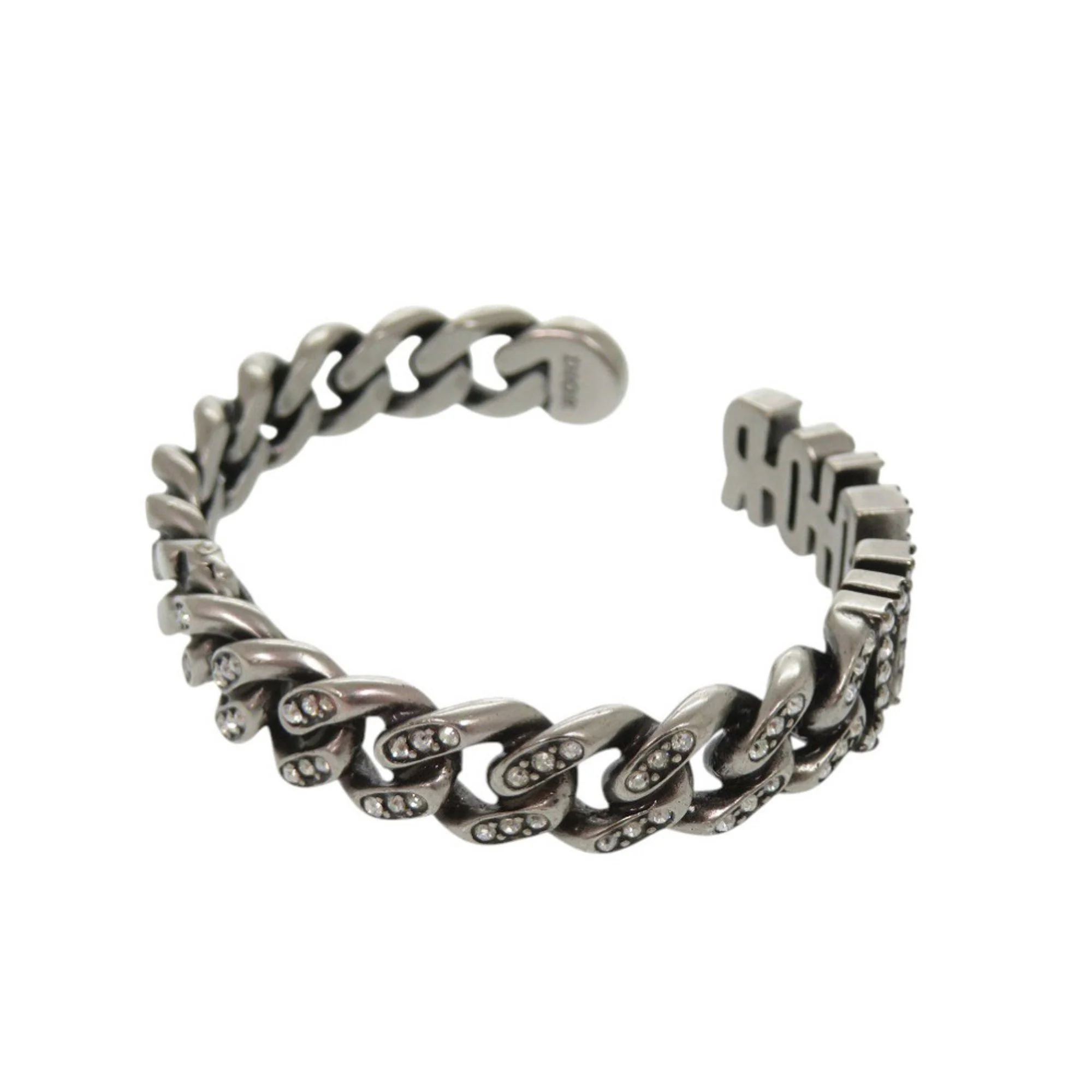 Bracelet Metal and Rhinestone Silver - Image 2