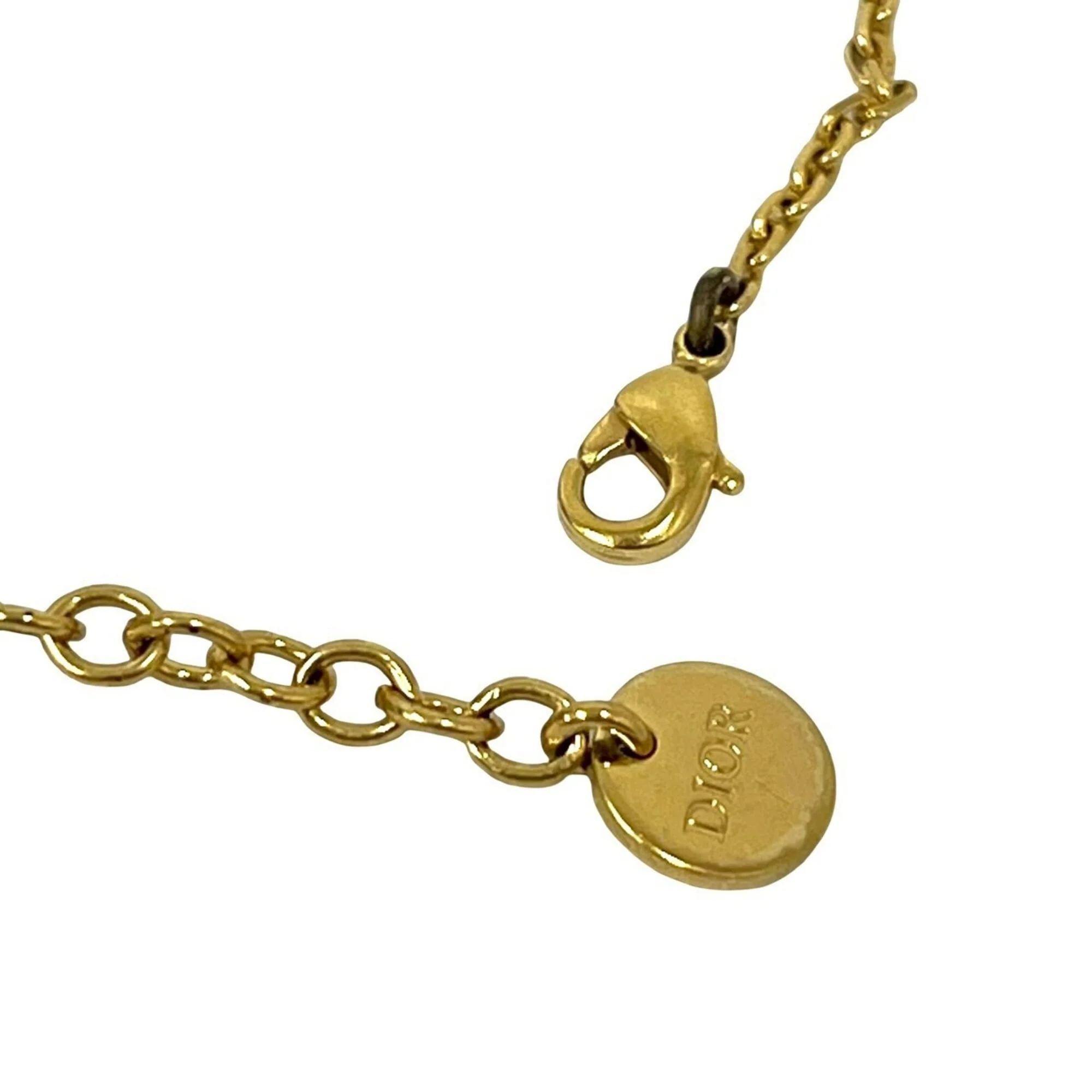 CD Star Motif Bracelet Gold and Faux Pearl - Image 4