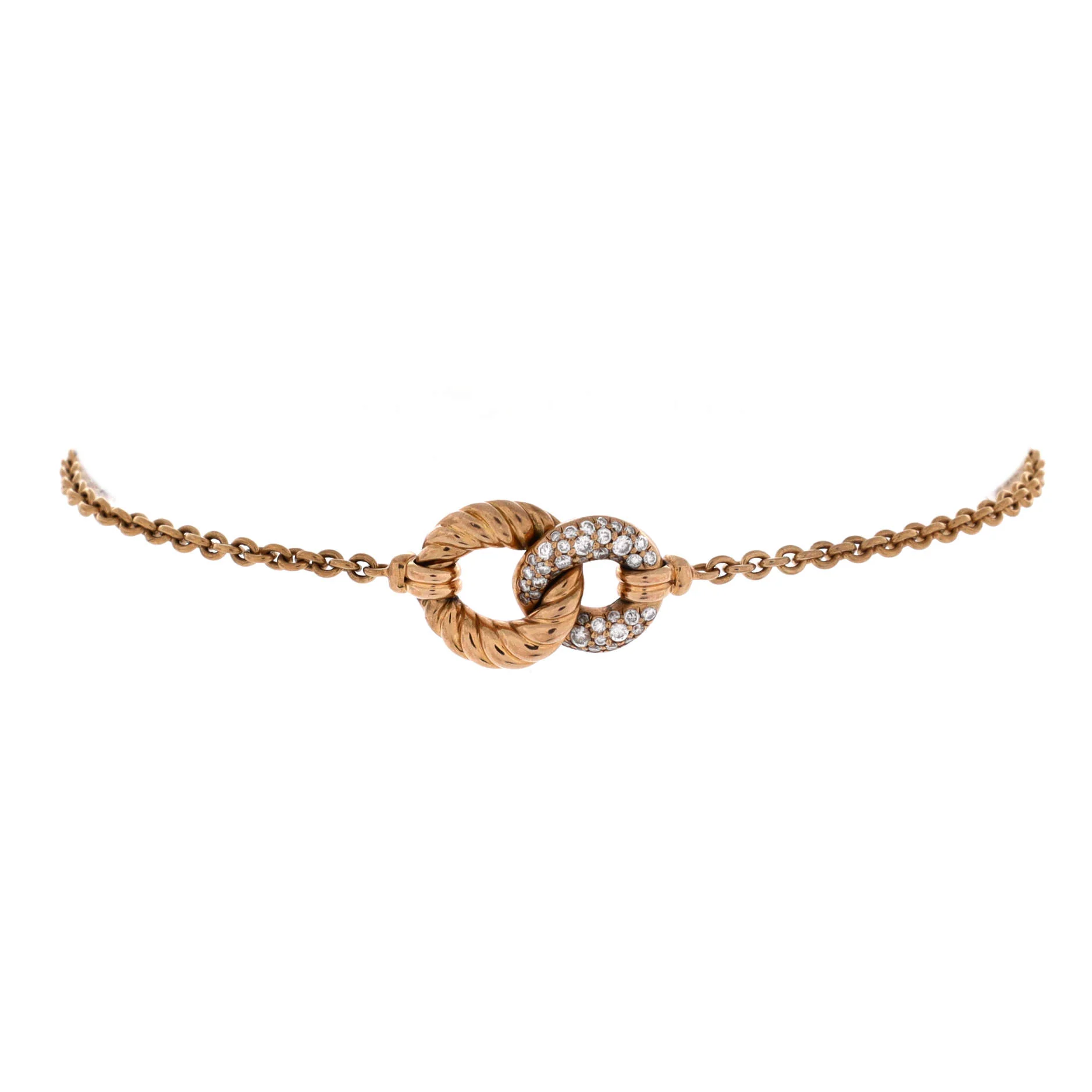 Belmont Single Station Bracelet 18K Yellow Gold with Diamonds