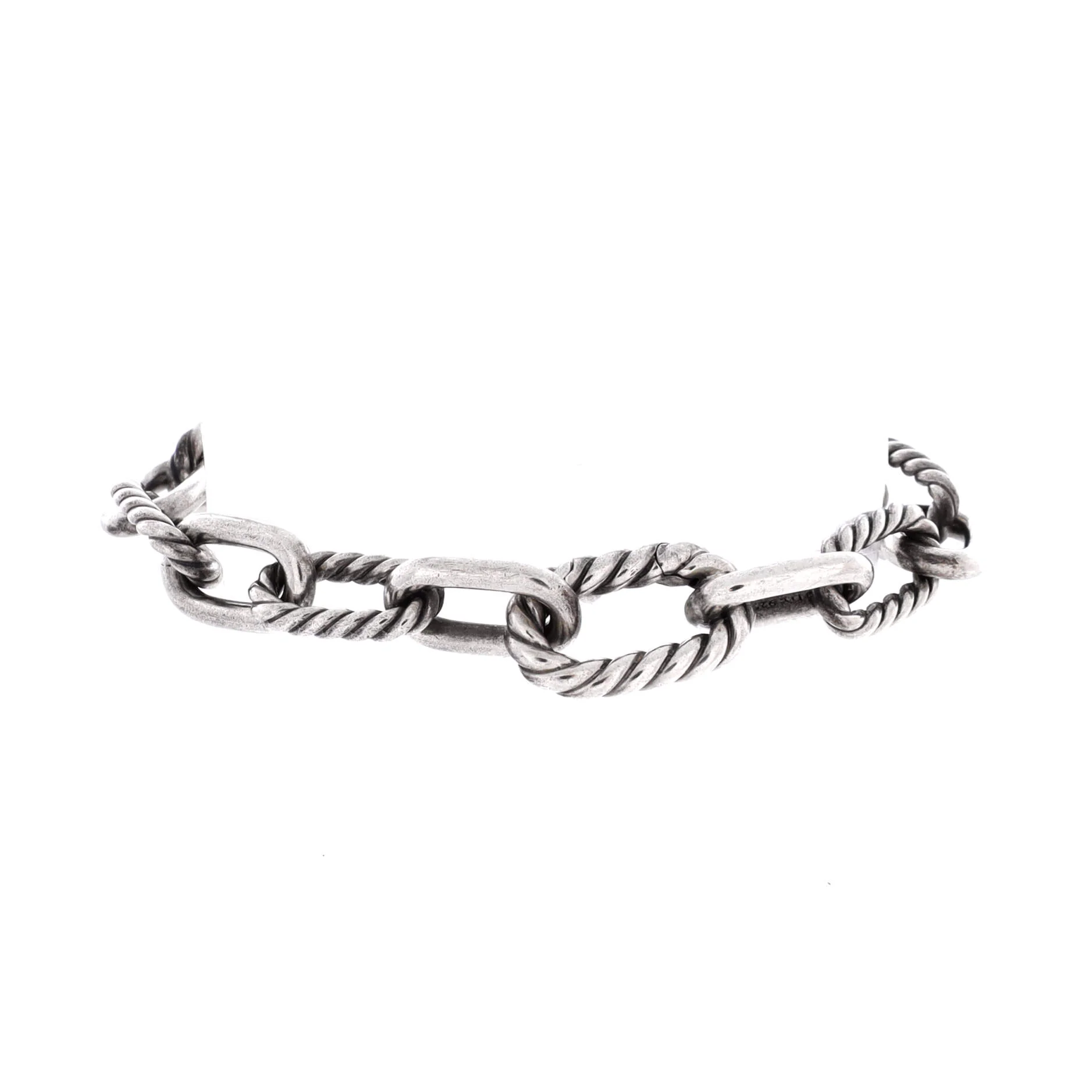 Madison Chain Link Bracelet 18K Yellow Gold and Sterling Silver 8.5mm - Image 2