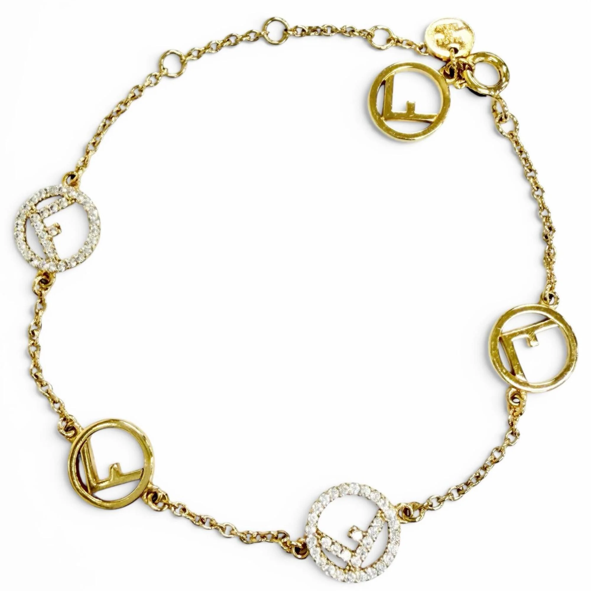 Bracelet Gold Plate with Rhinestone