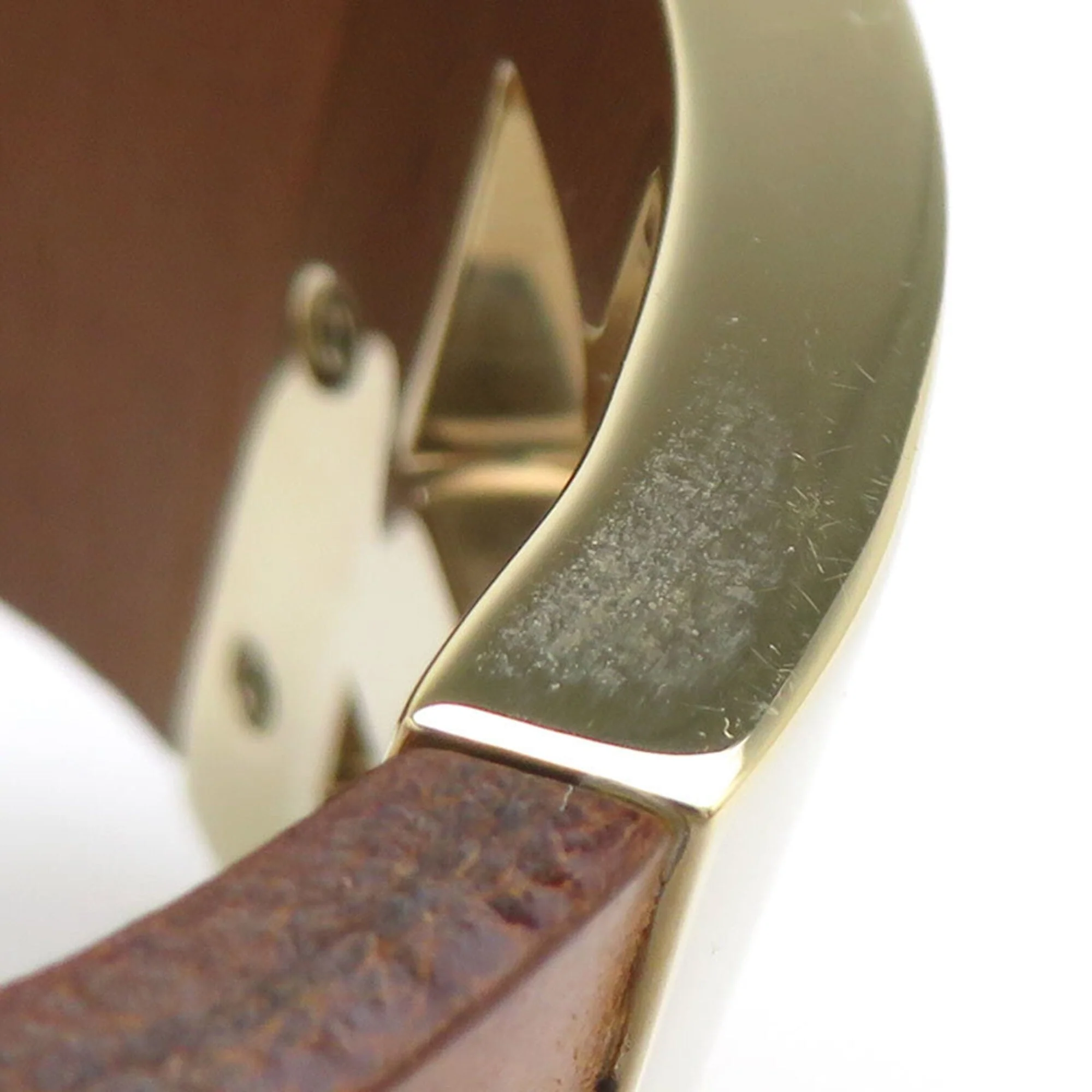 Bracelet Leather and Metal Brown and Gold - Image 7