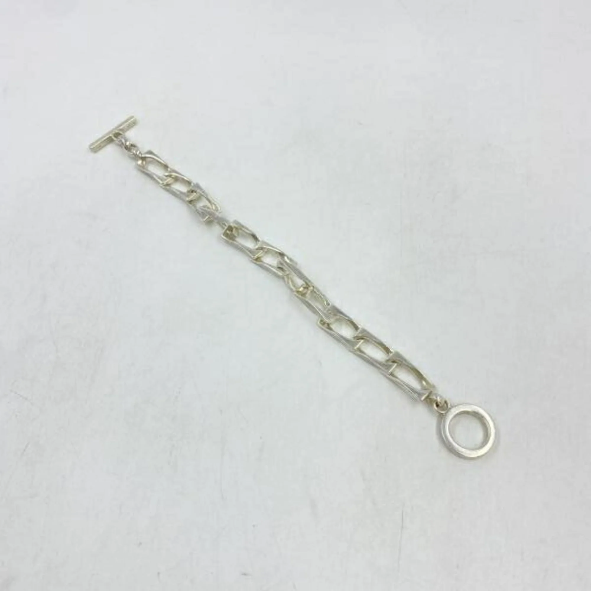 Figaro Chain Bracelet Sterling Silver Indigo - Image 2