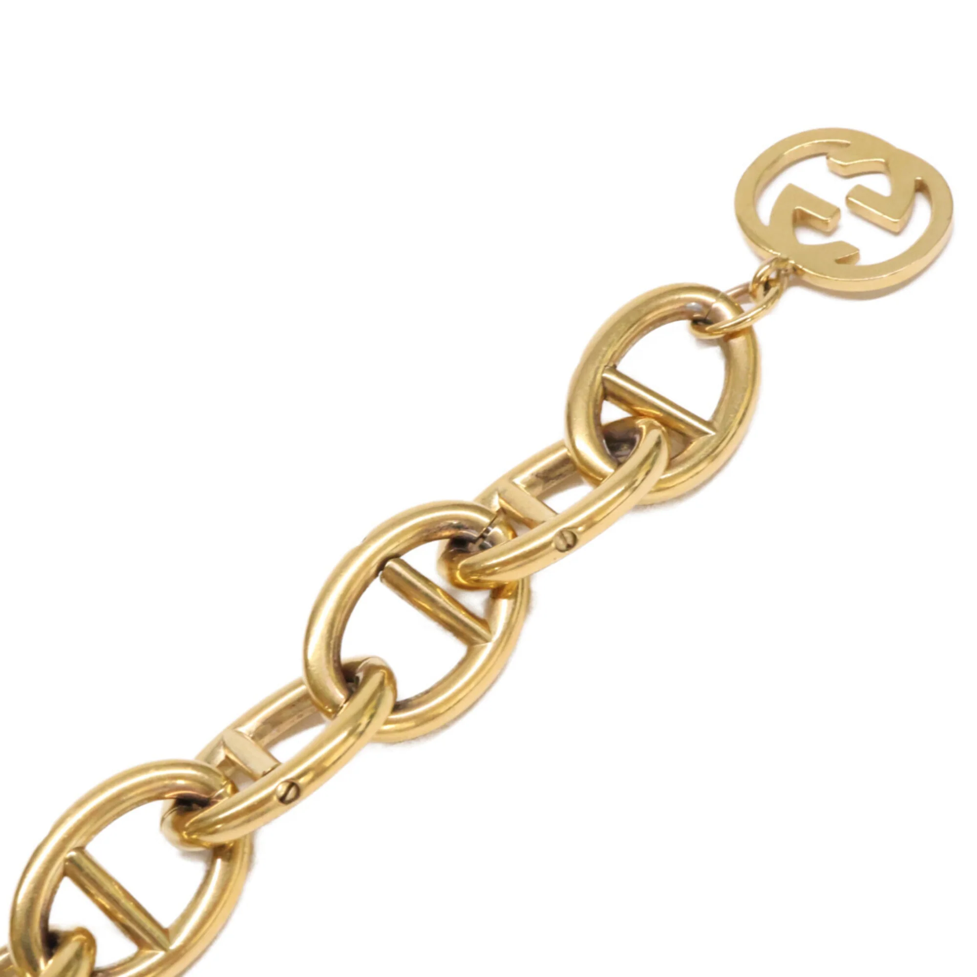 GG Anchor Chain Bracelet Gold Metal - Image 4