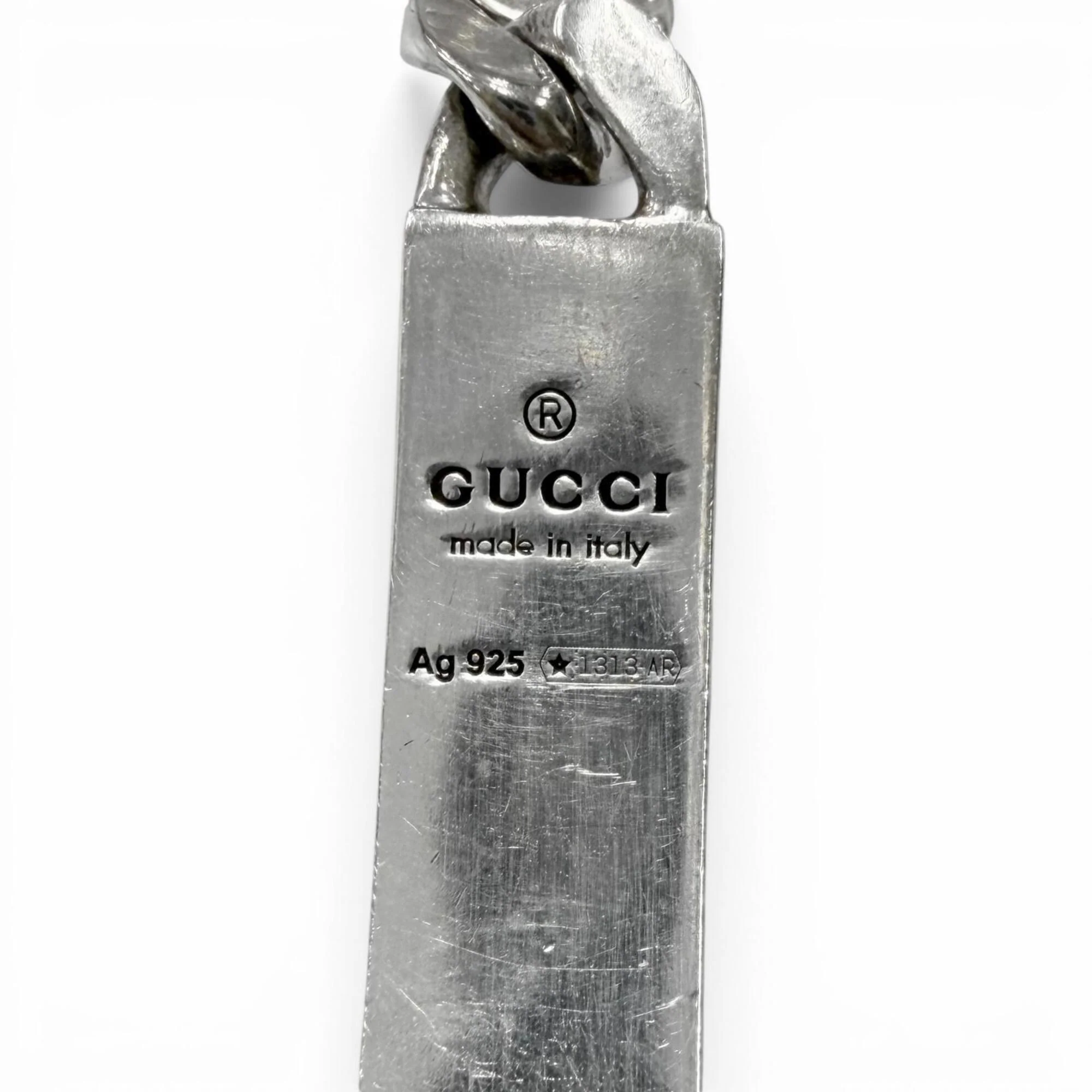 Ghost ID Plate Curb Chain Bracelet Sterling Silver - Image 4