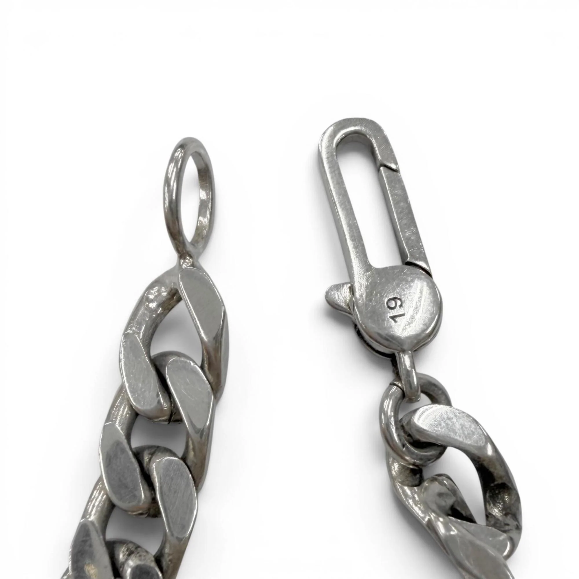 Ghost ID Plate Curb Chain Bracelet Sterling Silver - Image 5