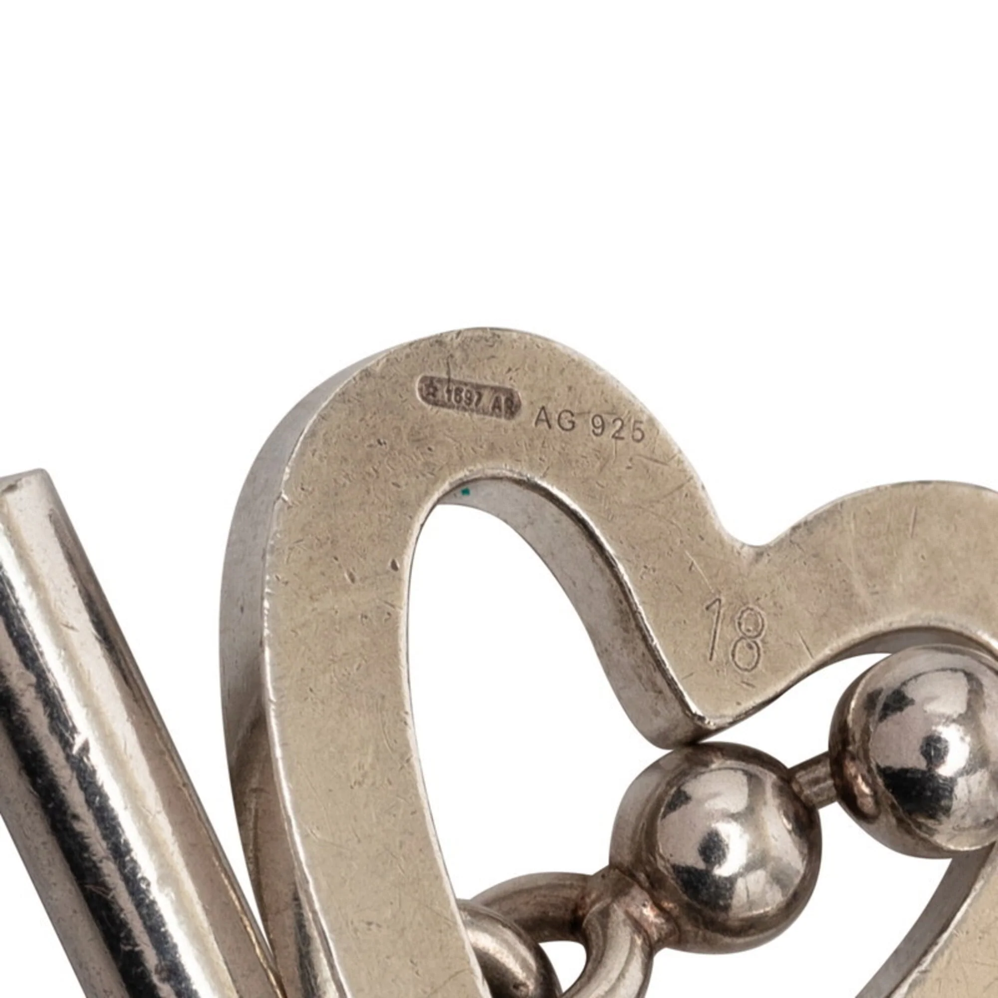 Heart Ball Chain Bracelet Sterling Silver - Image 4