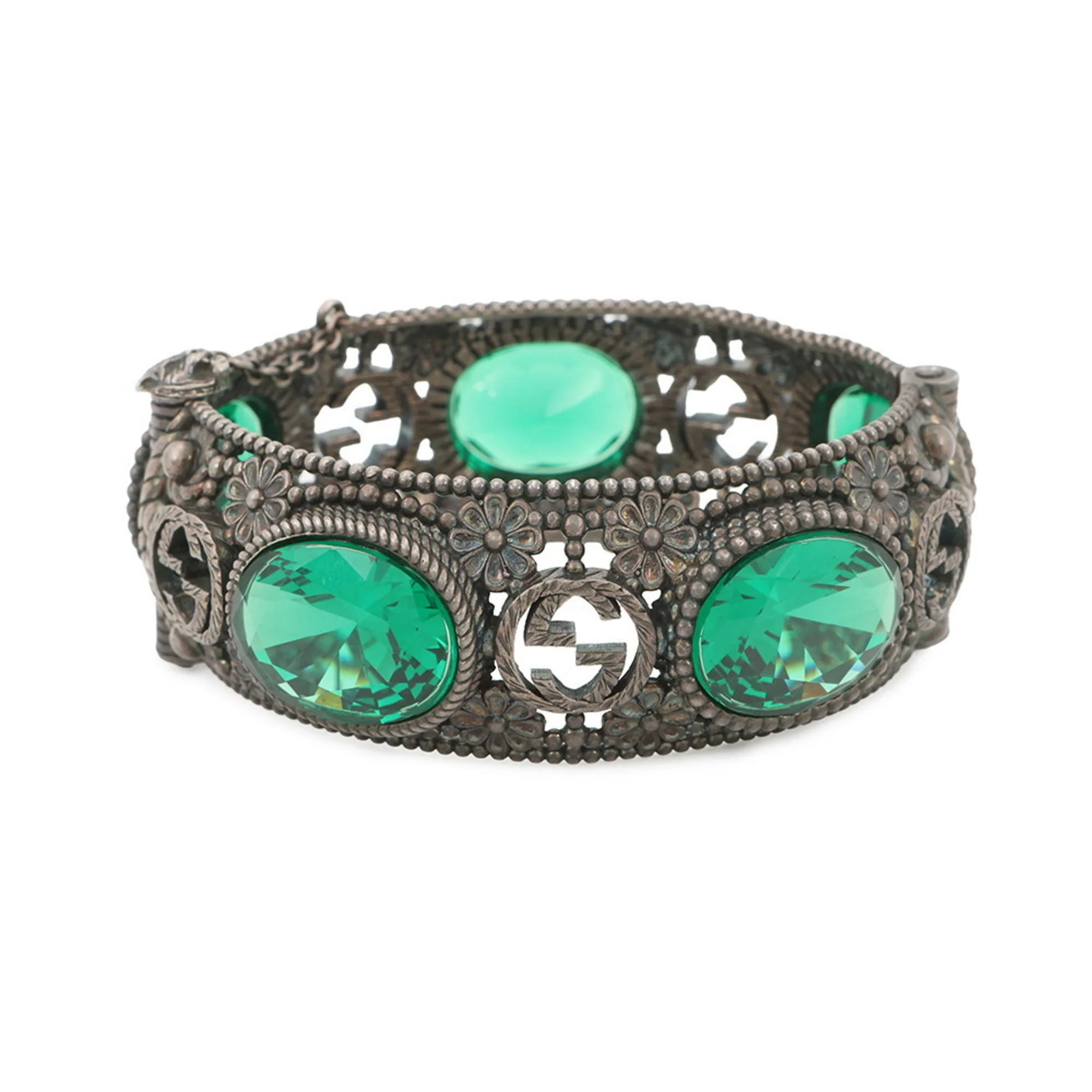 Interlocking G Flower Bracelet Sterling Silver - Image 3