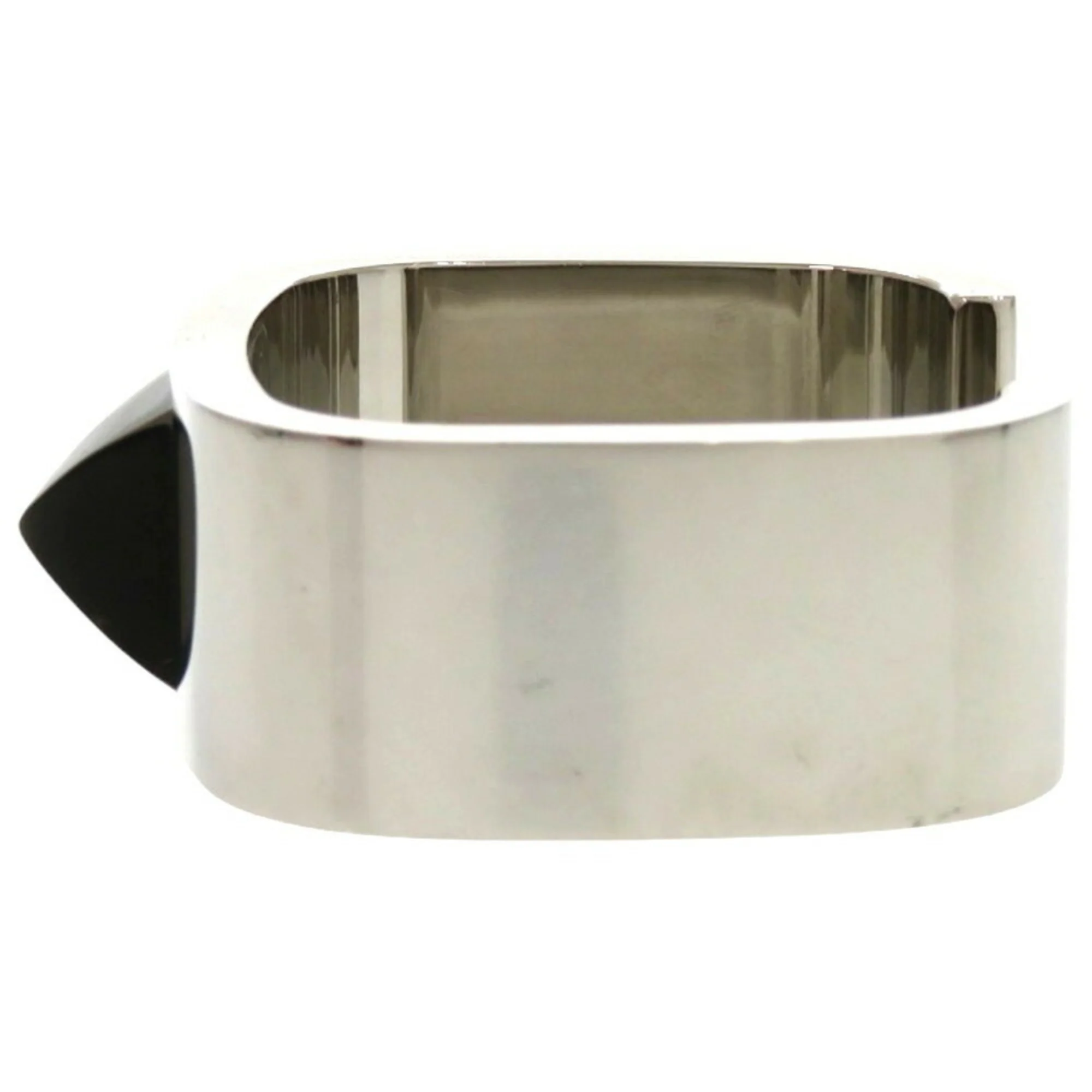 Bangle Black and Silver Metal Bracelet - Image 5