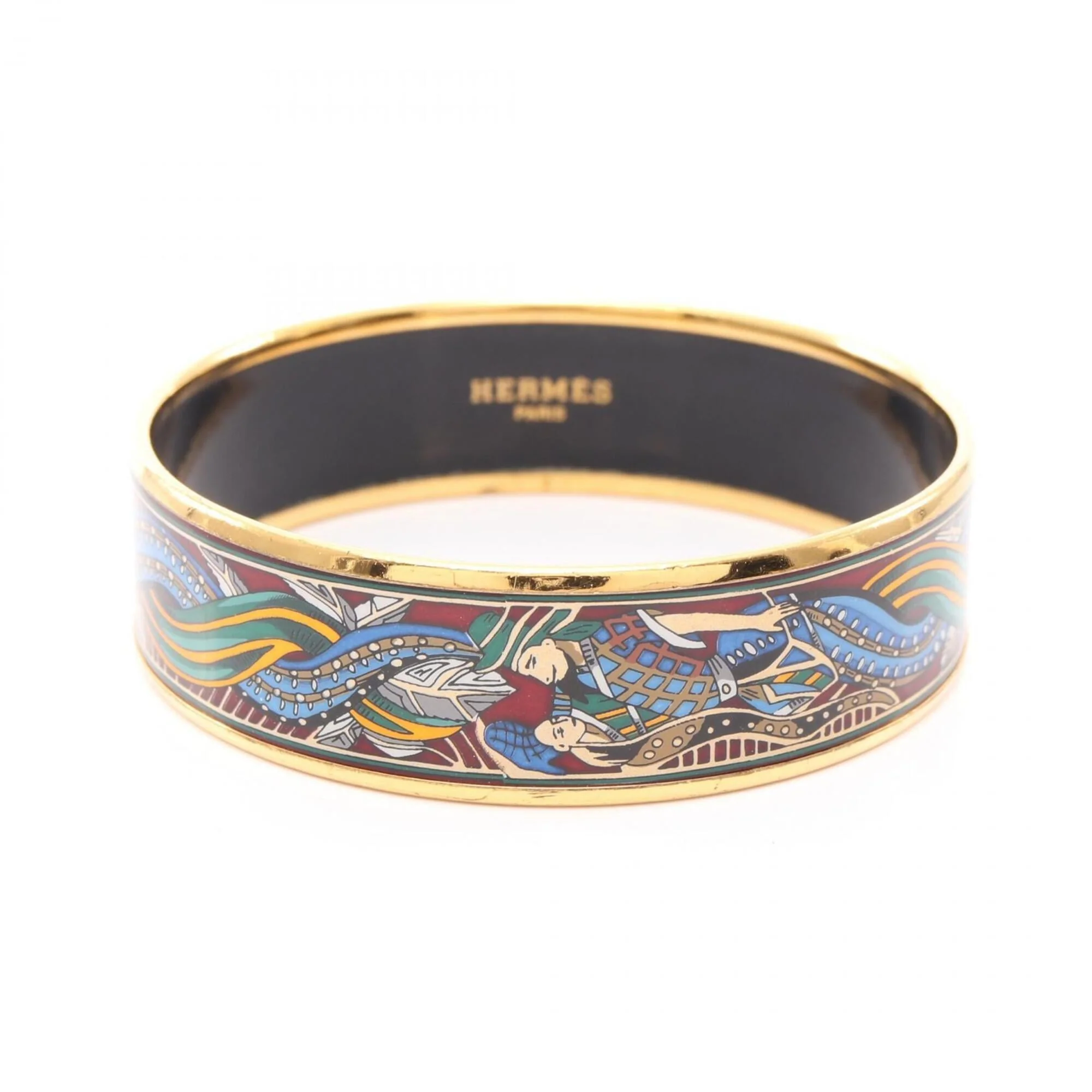 Bangle Bracelet Cloisonné and Enamel and Gold