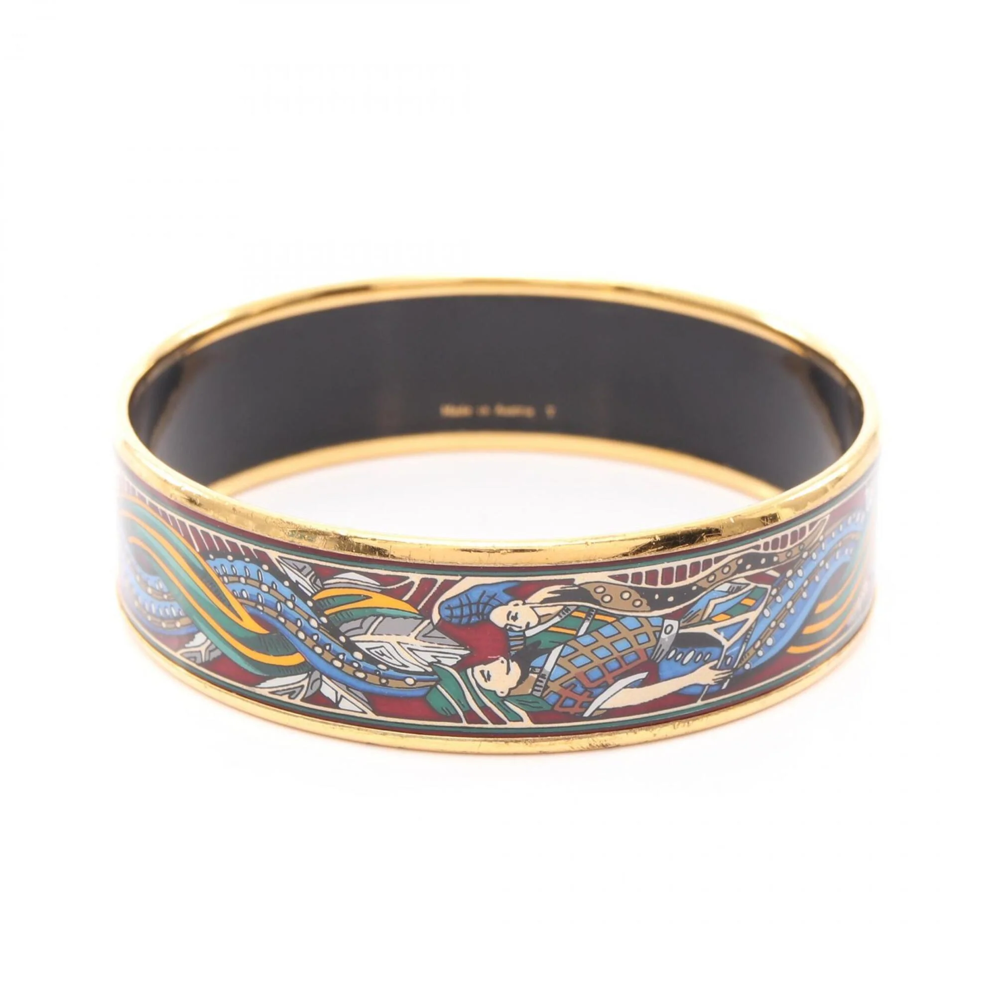 Bangle Bracelet Cloisonné and Enamel and Gold - Image 2