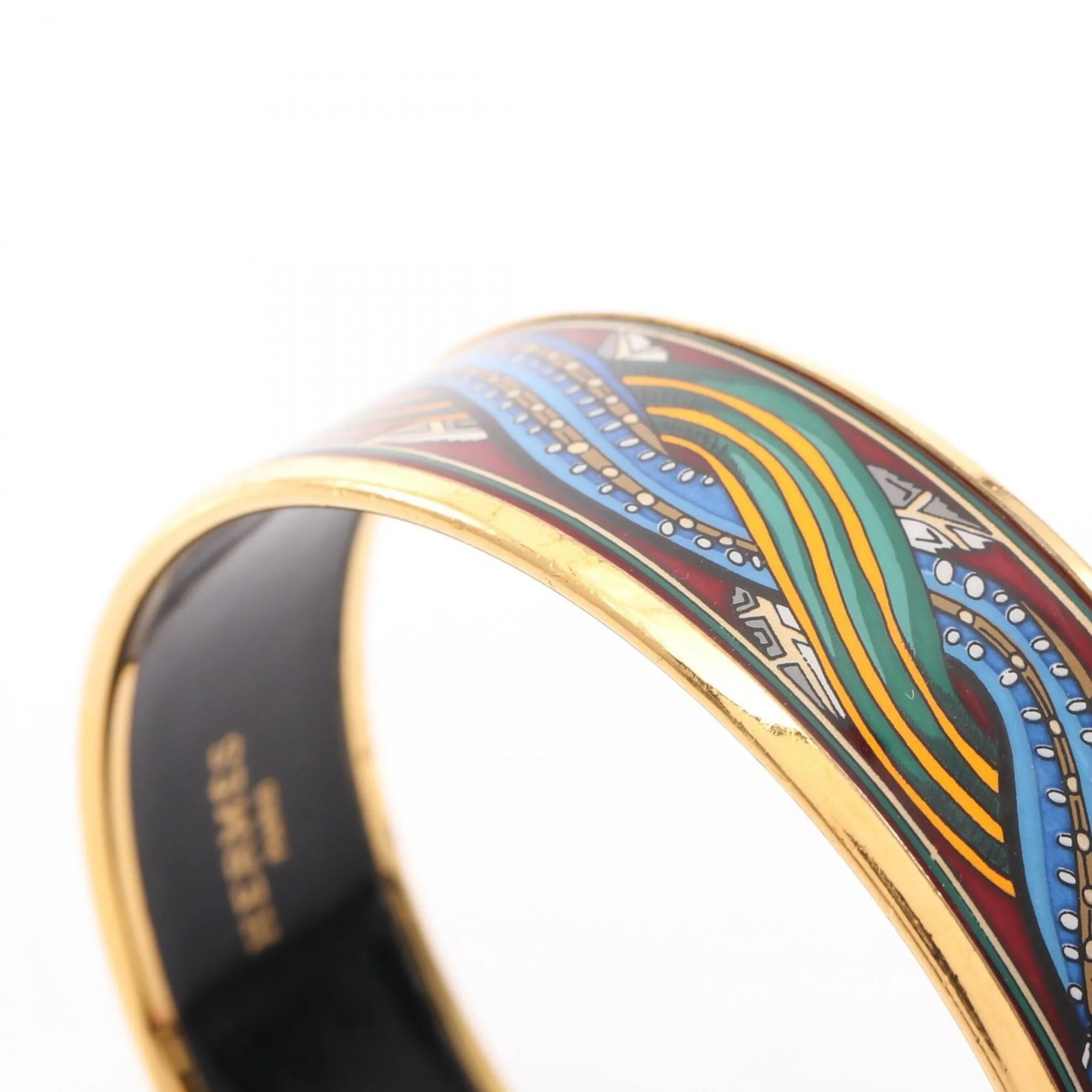 Bangle Bracelet Cloisonné and Enamel and Gold - Image 7