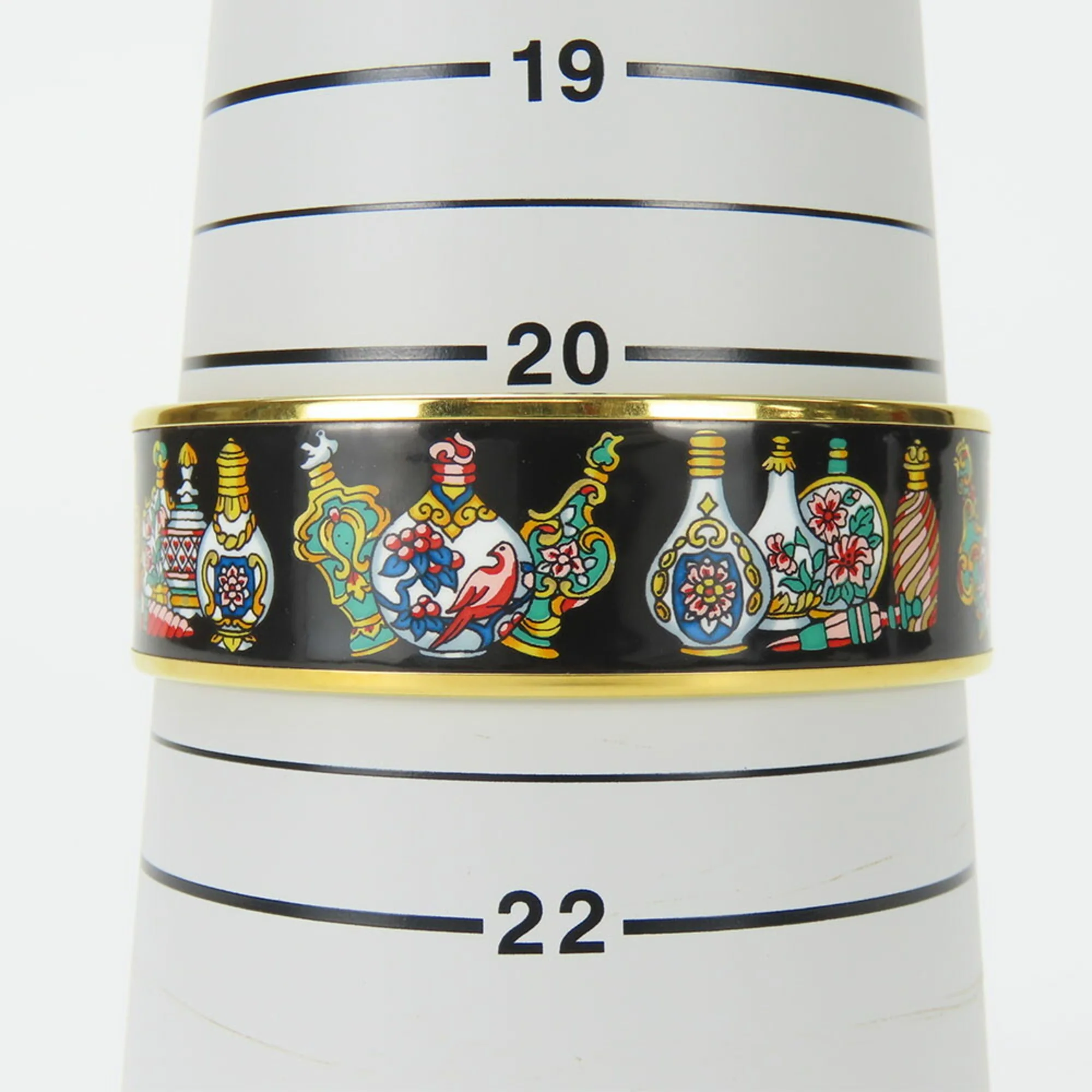Bangle Bracelet Cloisonné and Enamel and Metal Black and Multi-Color - Image 8