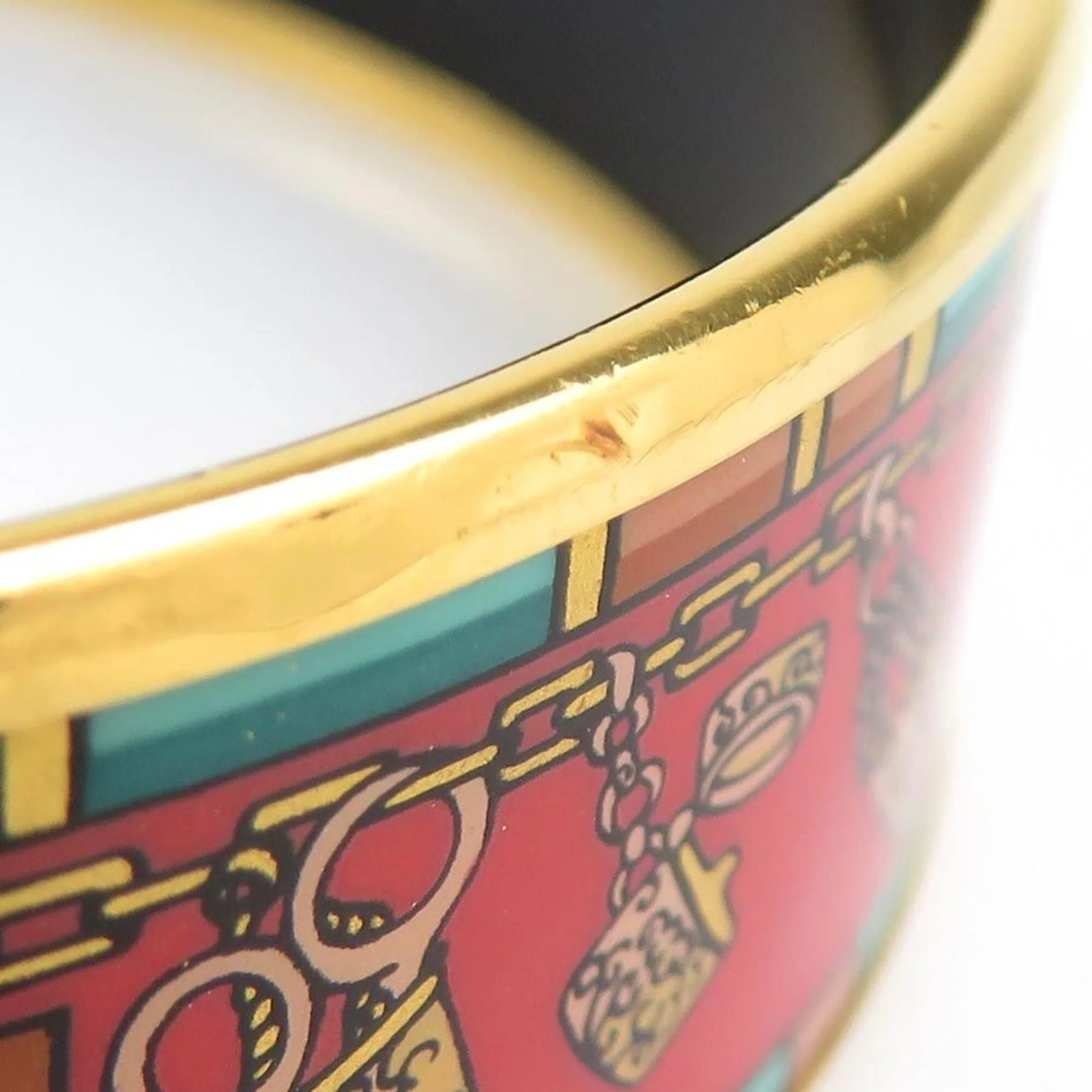 Bangle Bracelet Enamel and Metal Gold Multi-color - Image 6