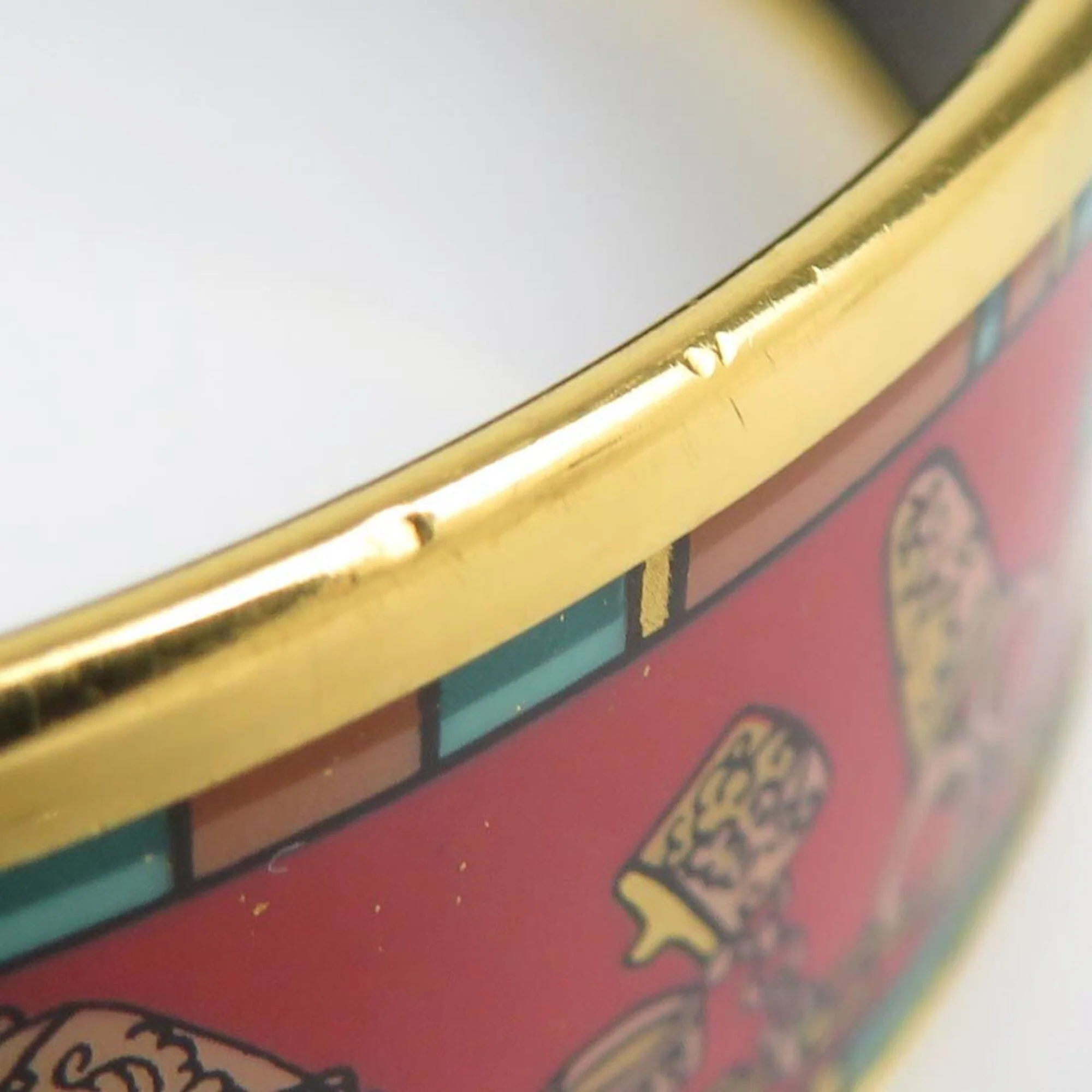 Bangle Bracelet Enamel and Metal Gold Multi-color - Image 7