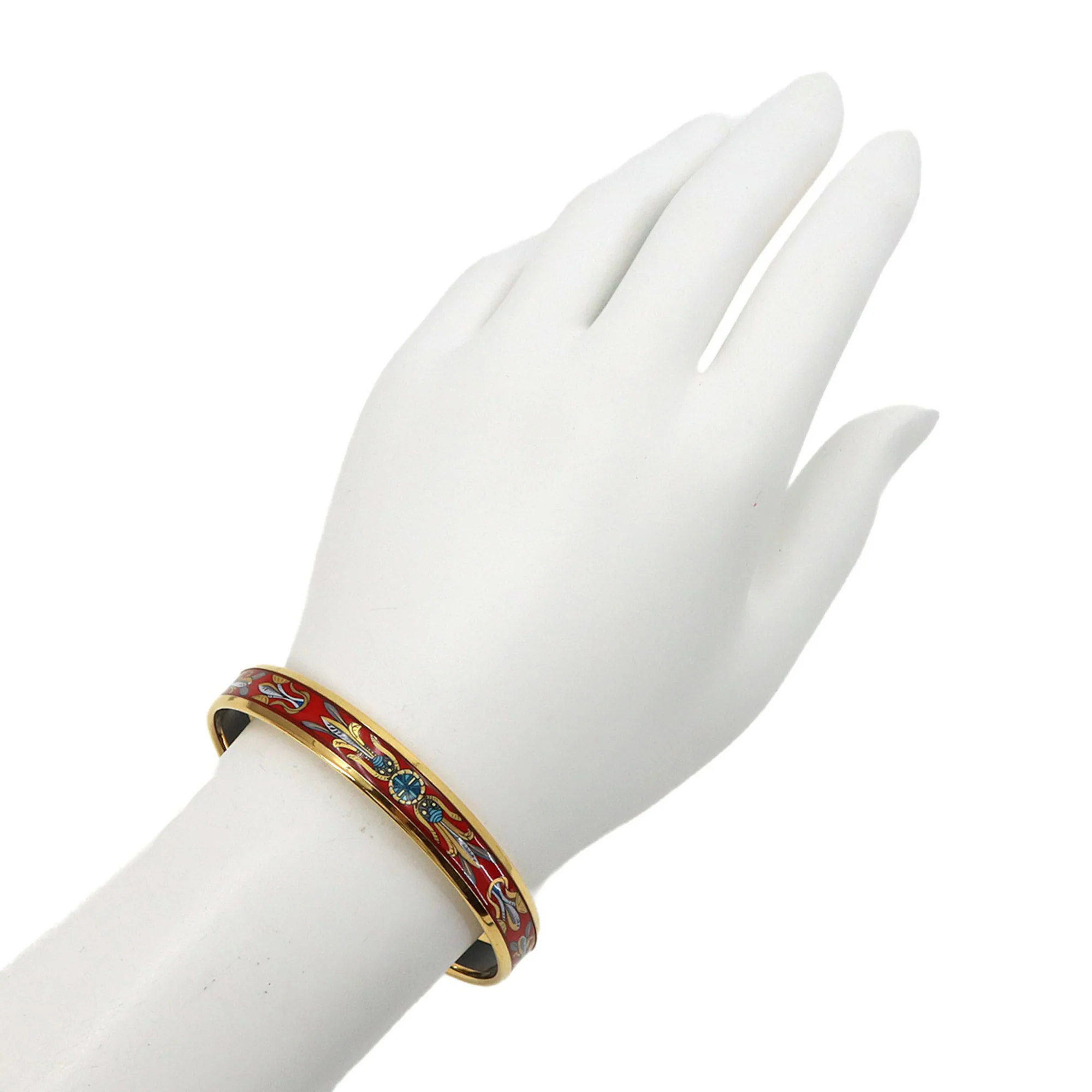 Bangle Bracelet Gold Red Mini - Image 5