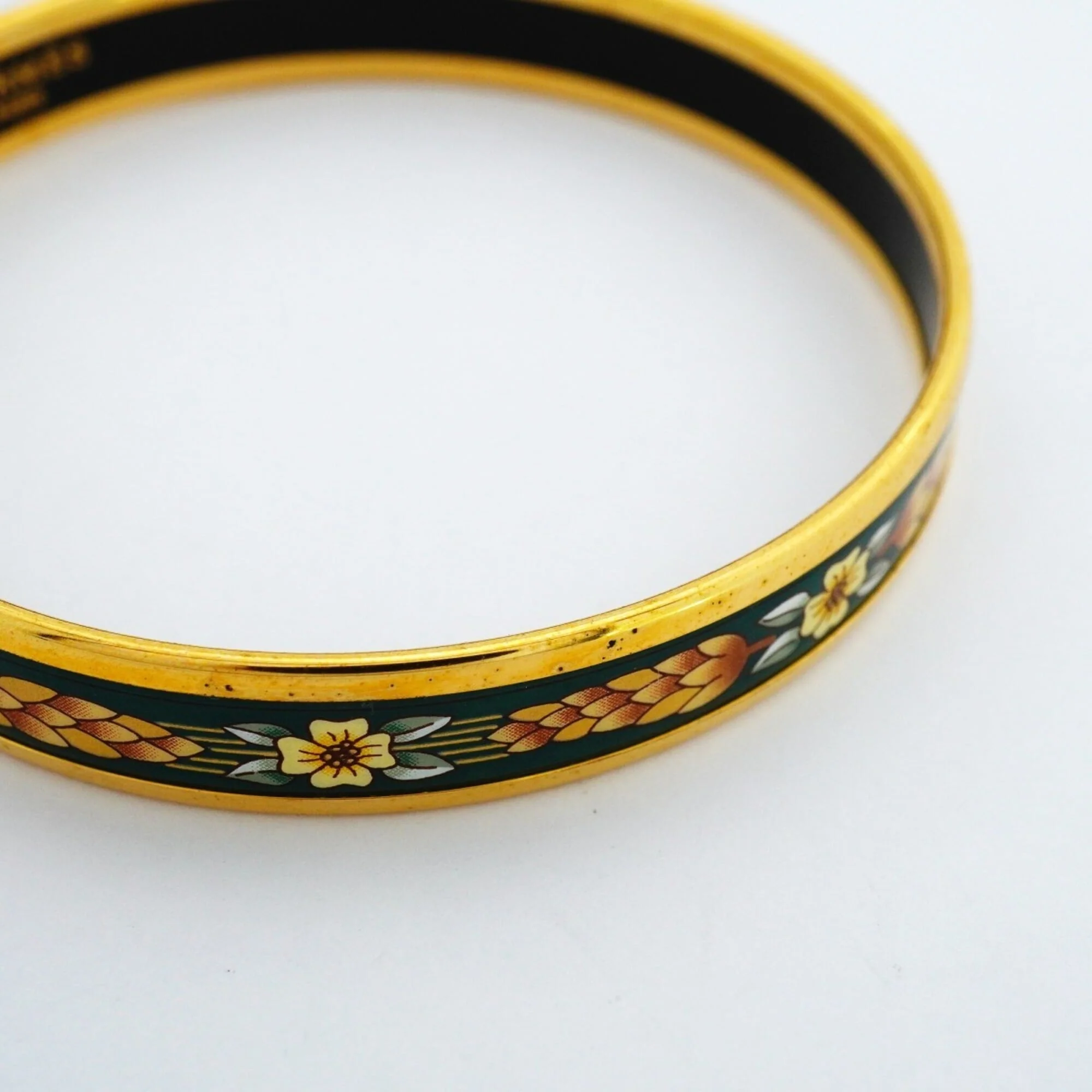 Bangle Cloisonné Enamel and Gold Mini Bracelet - Image 7