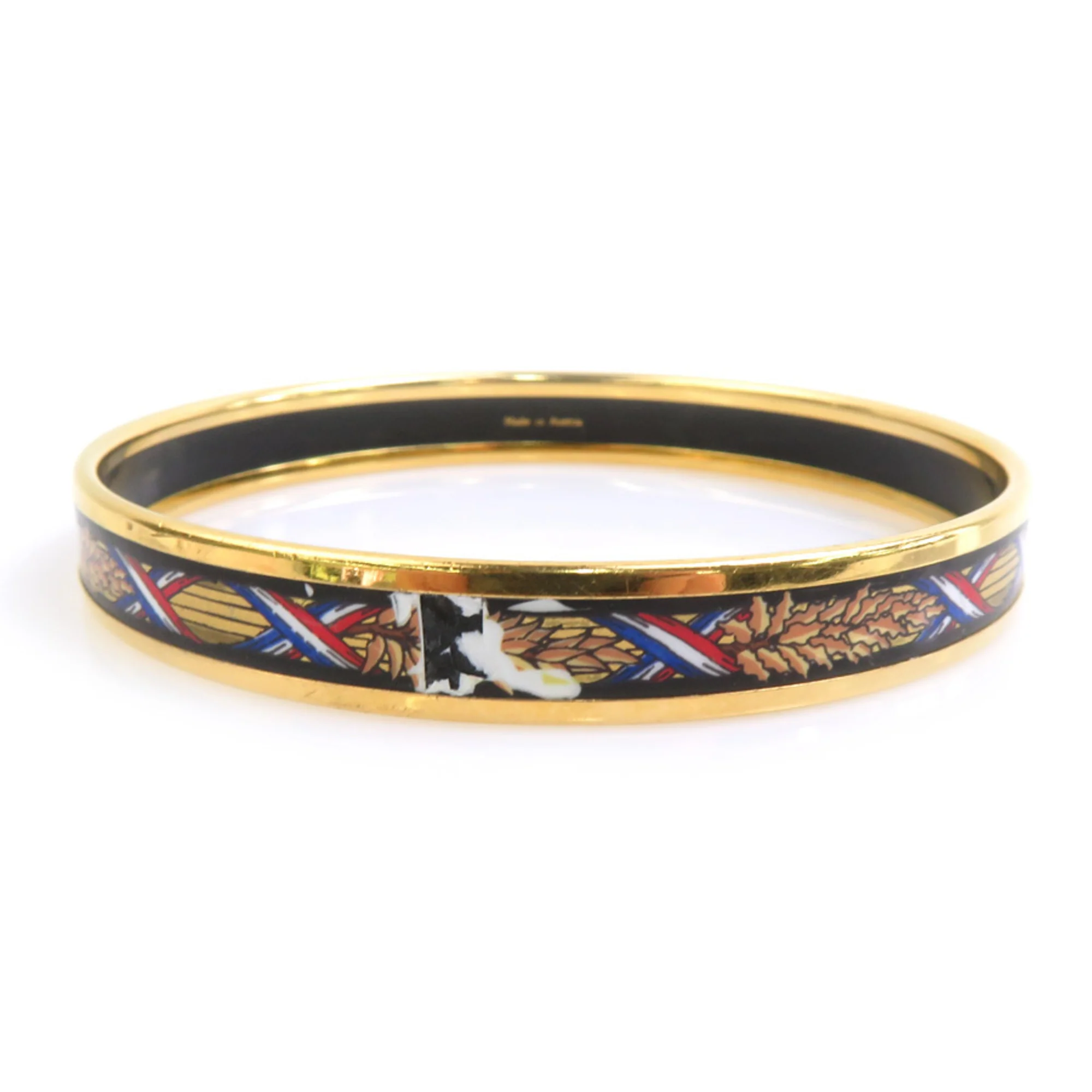 Bracelet Enamel and Metal Black and Gold - Image 3
