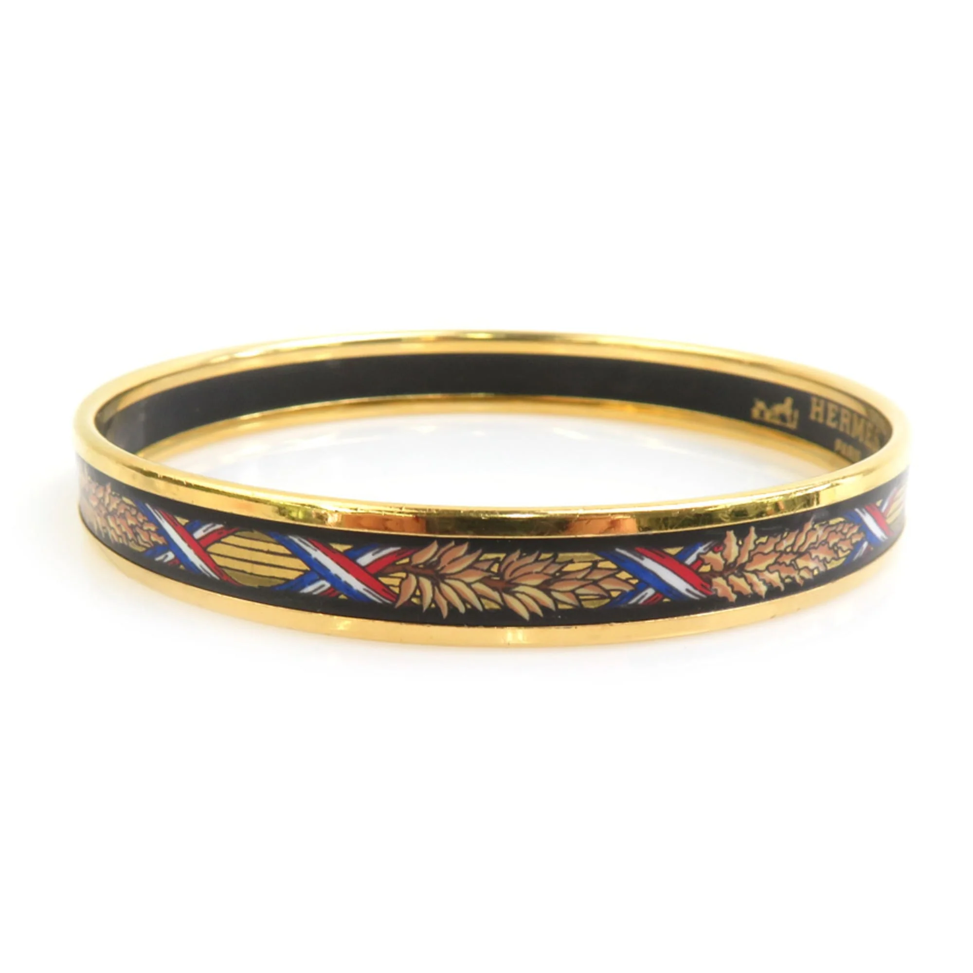 Bracelet Enamel and Metal Black and Gold - Image 4