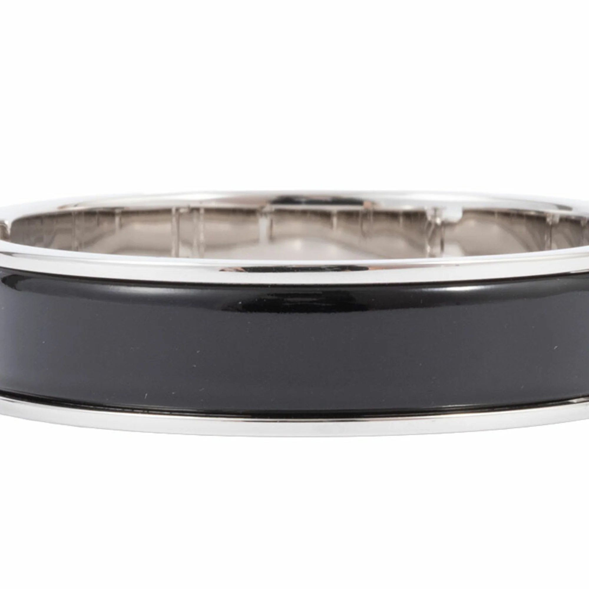 Bracelet Enamel and Metal Black and Silver - Image 2