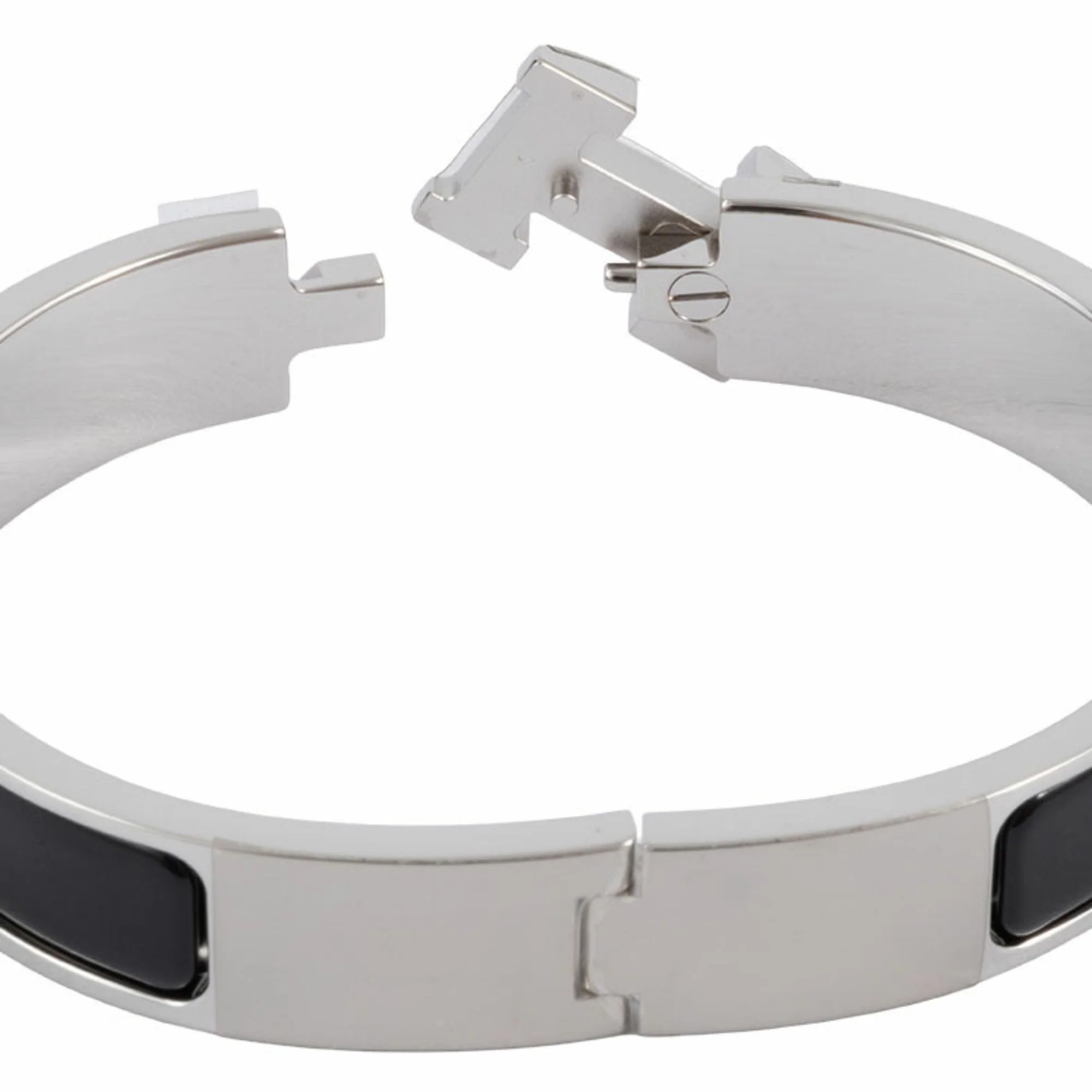 Bracelet Enamel and Metal Black and Silver - Image 6