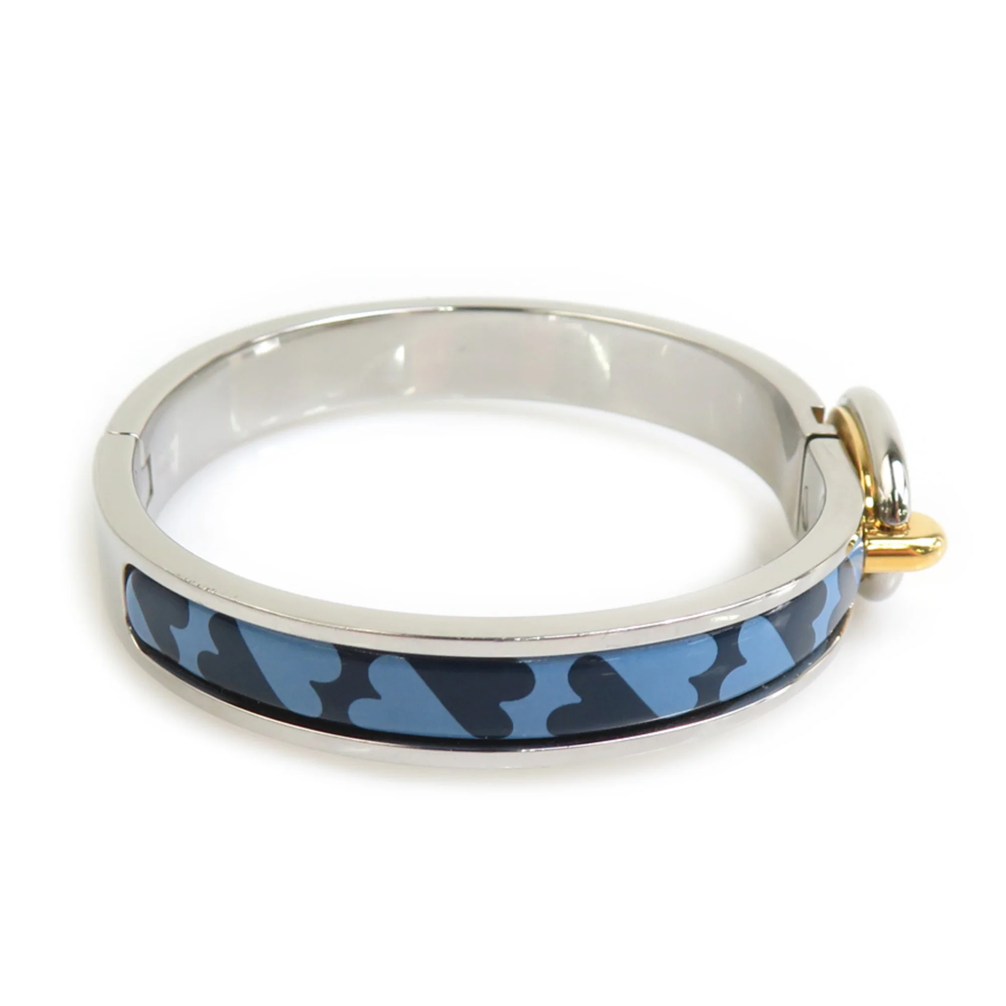 Bracelet Enamel and Metal Blue Gold Silver Mini - Image 5