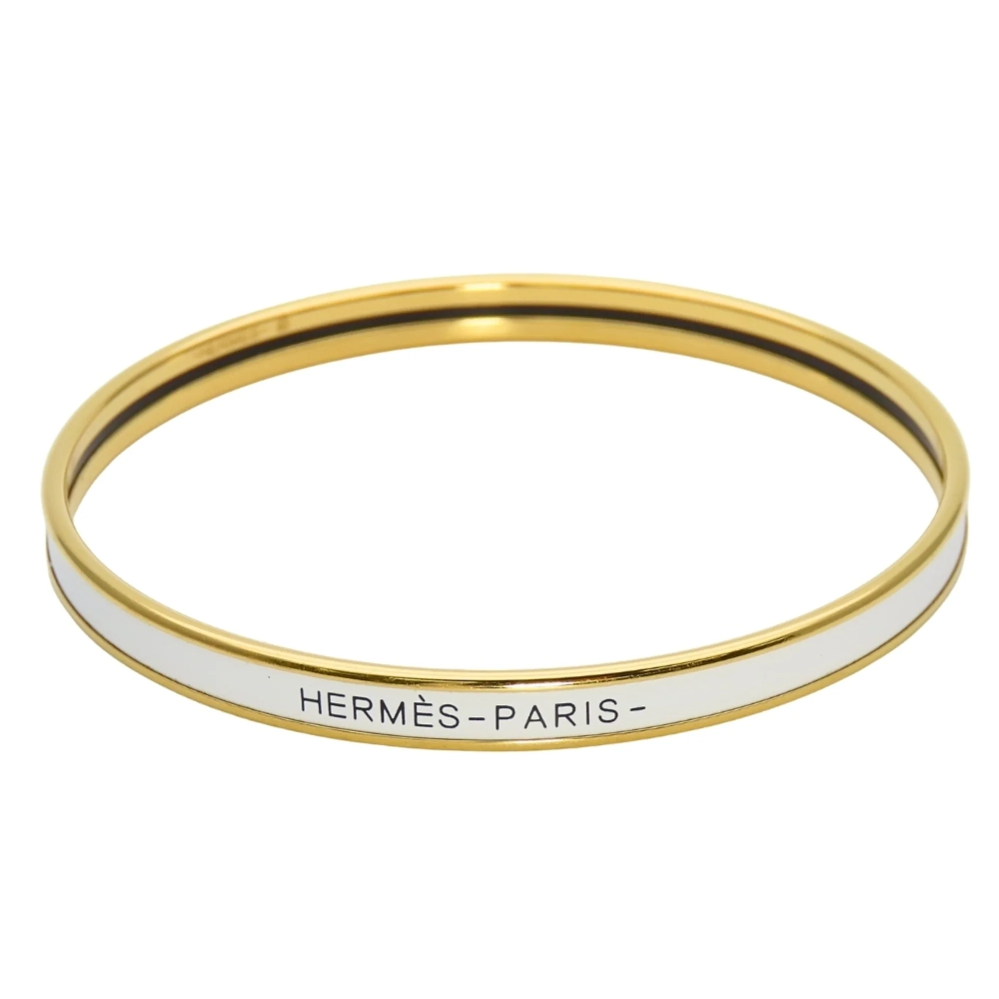 Bracelet Enamel and Metal Gold and White - Image 2