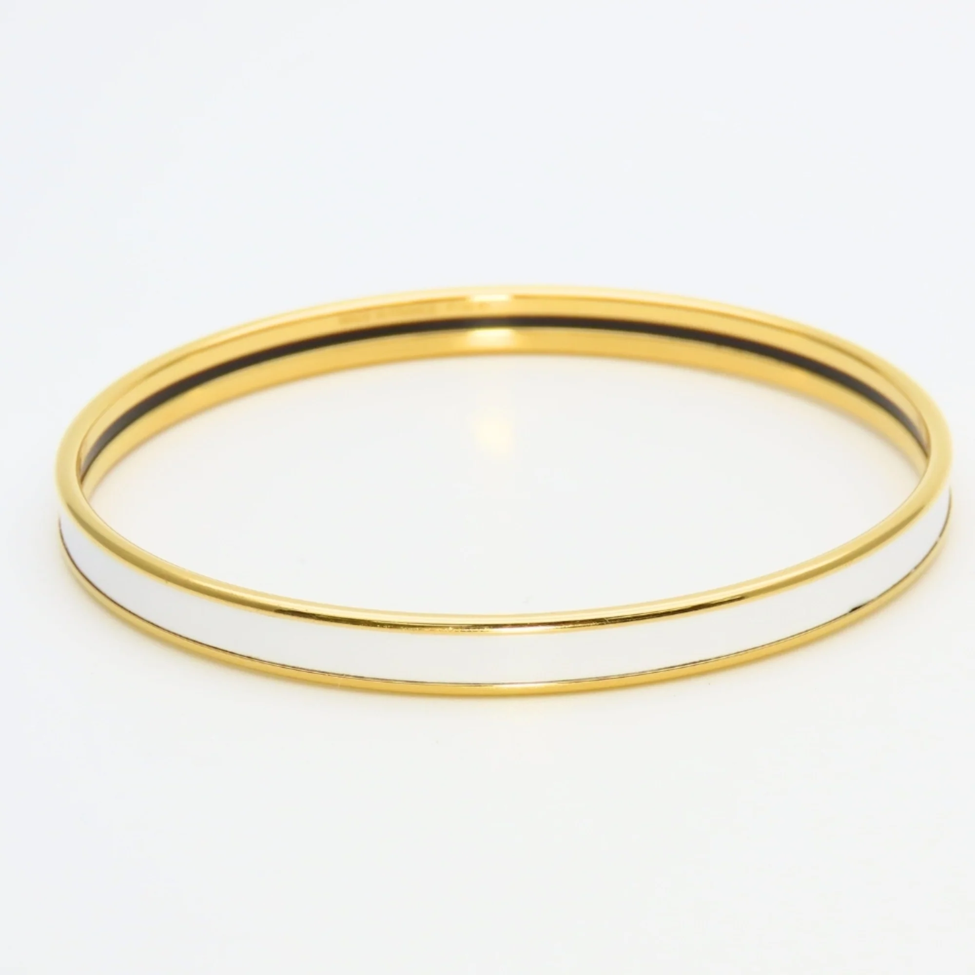 Bracelet Enamel and Metal Gold and White - Image 4