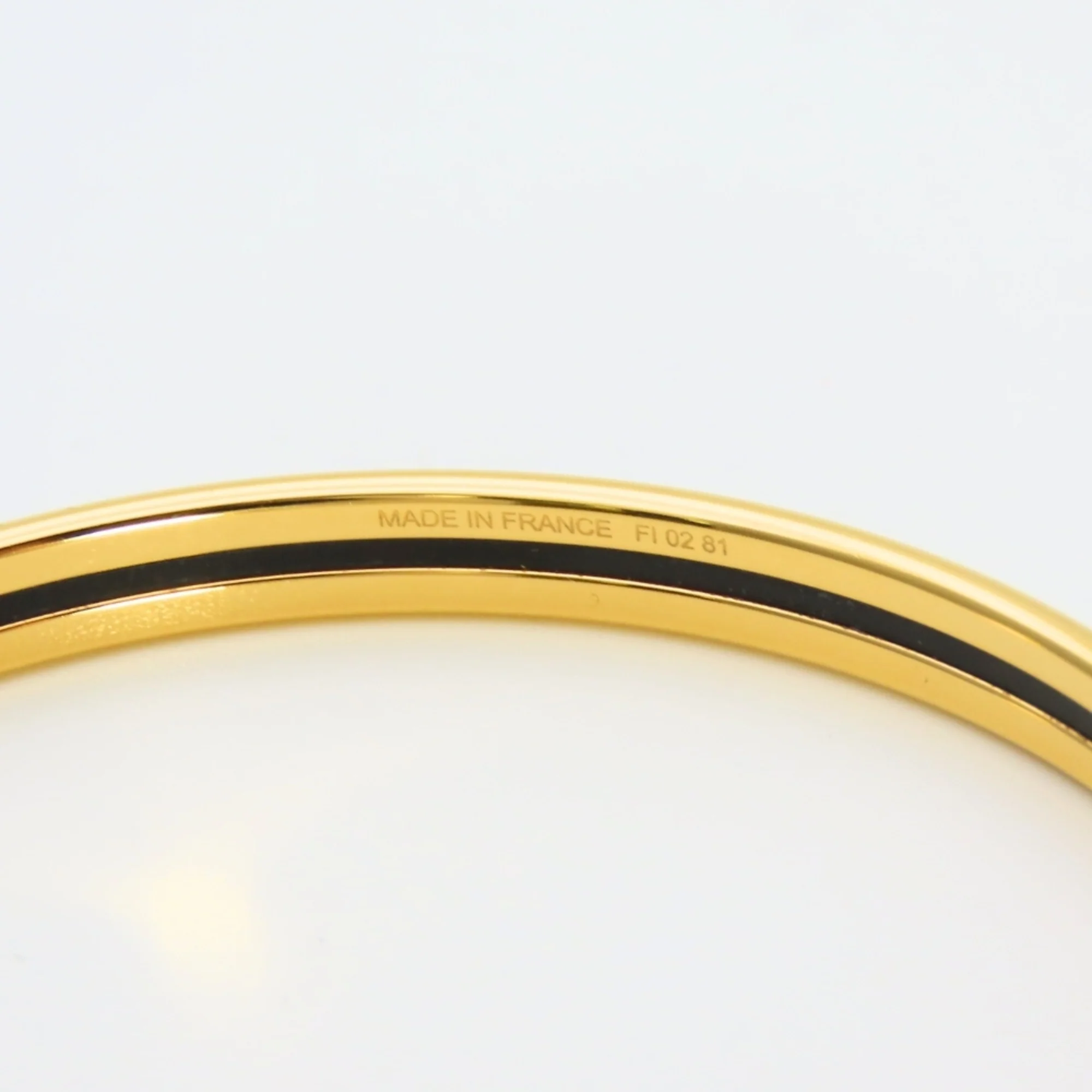 Bracelet Enamel and Metal Gold and White - Image 7