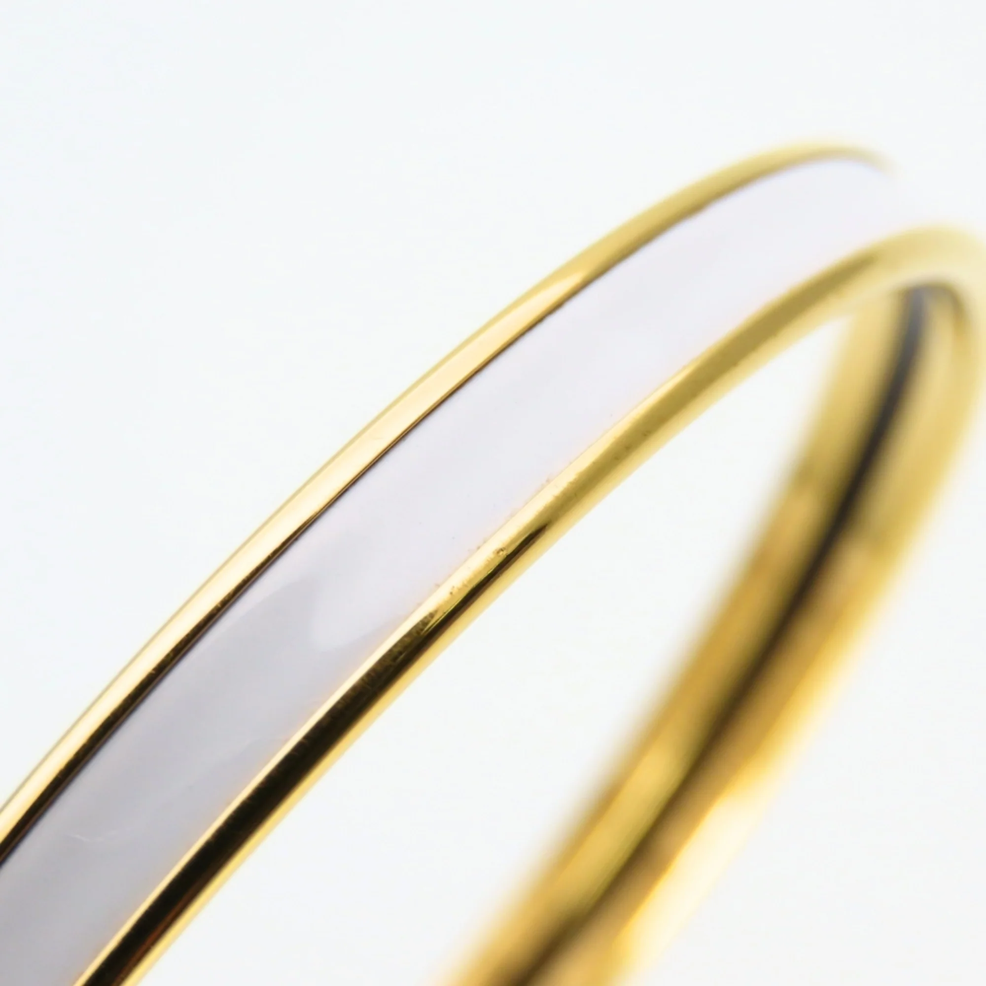 Bracelet Enamel and Metal Gold and White - Image 8