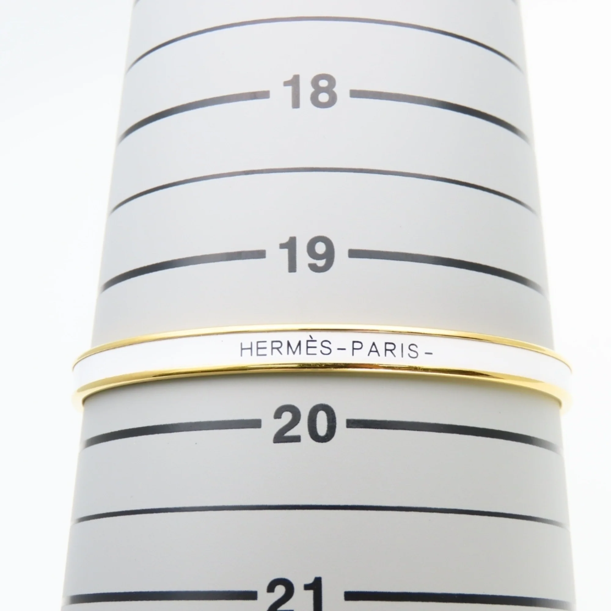 Bracelet Enamel and Metal Gold and White - Image 9