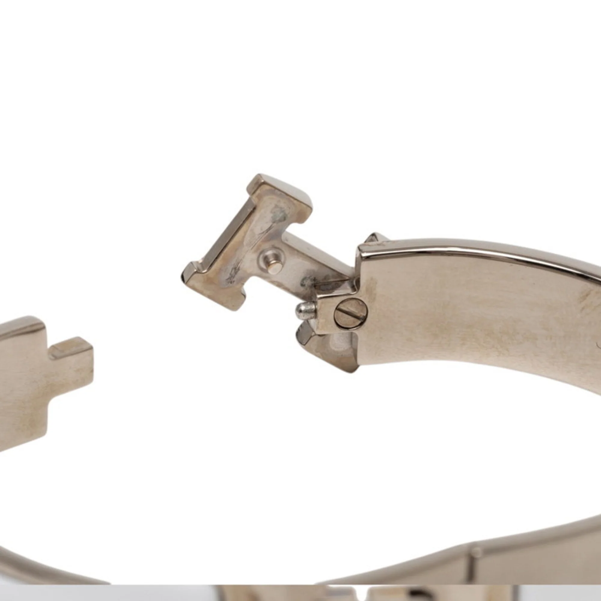 Bracelet Enamel and Metal Silver and White - Image 4