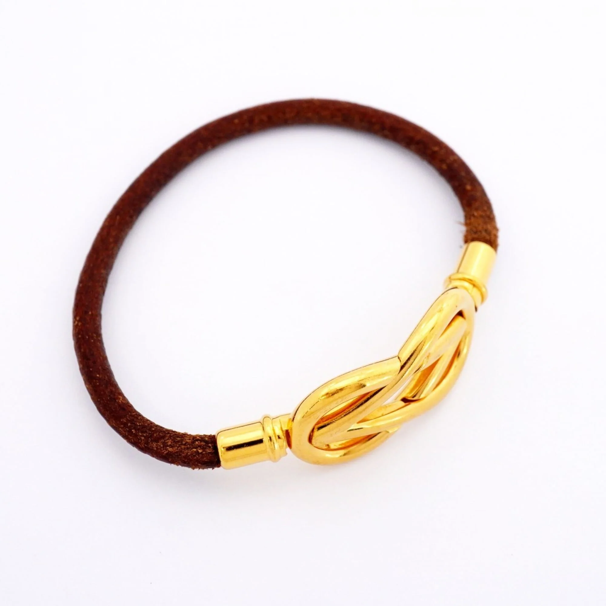 Bracelet Gold and Leather - Image 2